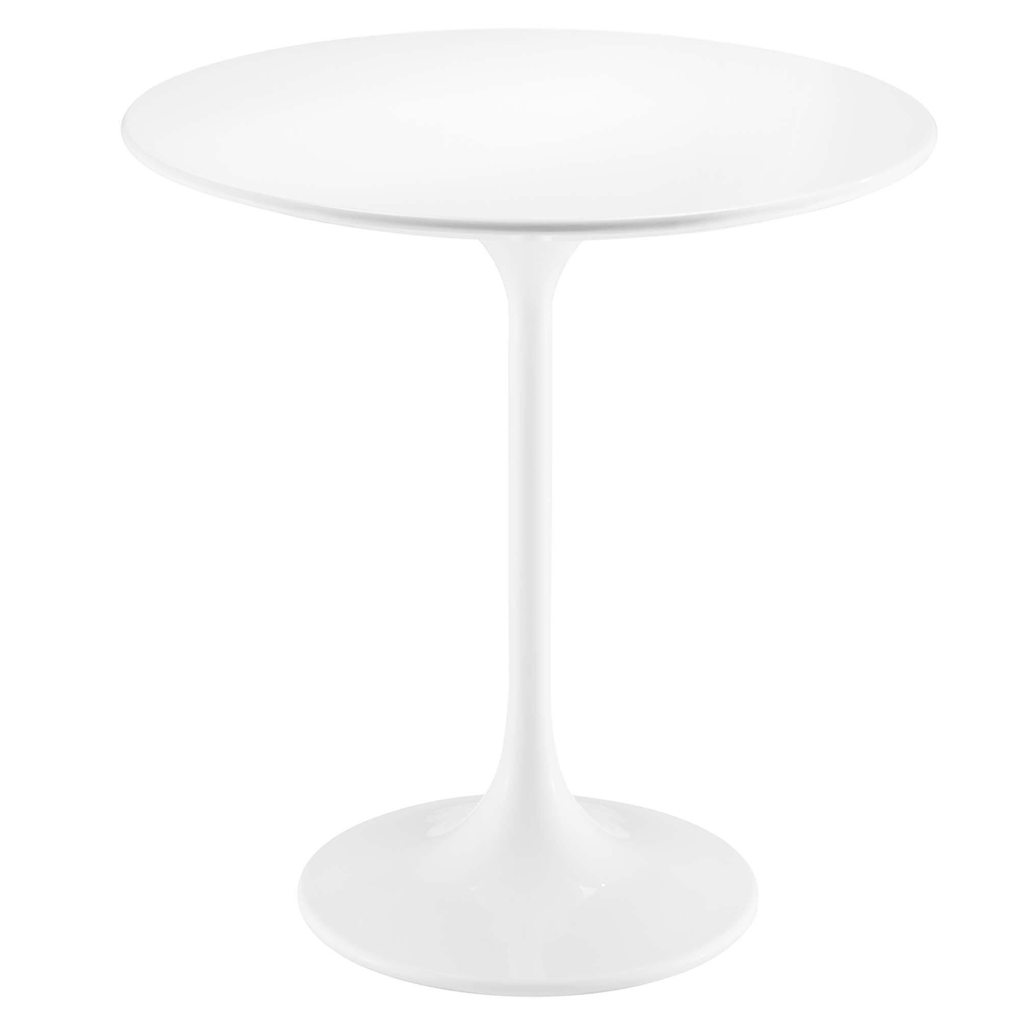 Modway Lippa Round Side Table, White, large