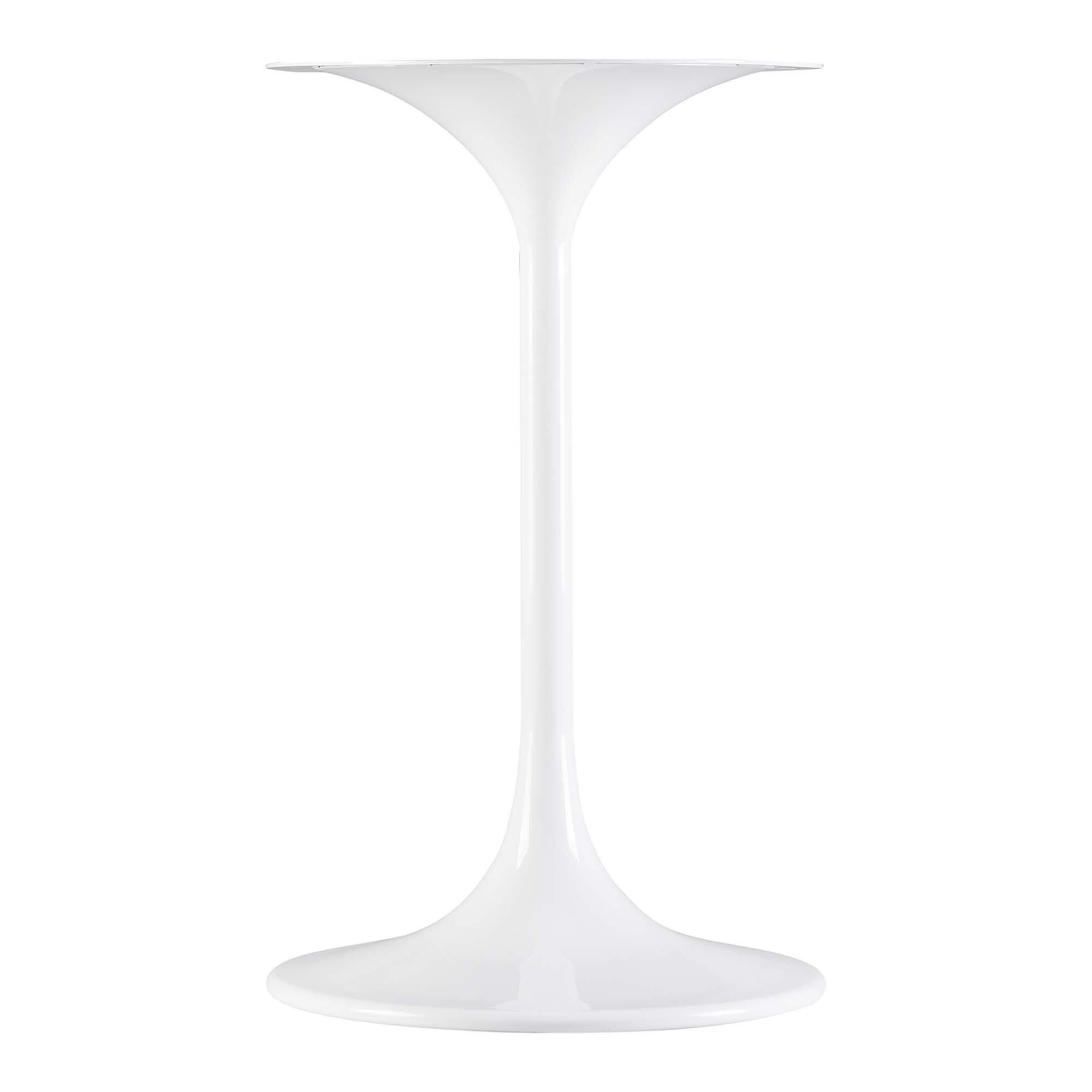 Modway Lippa Round Side Table, White/Walnut, large