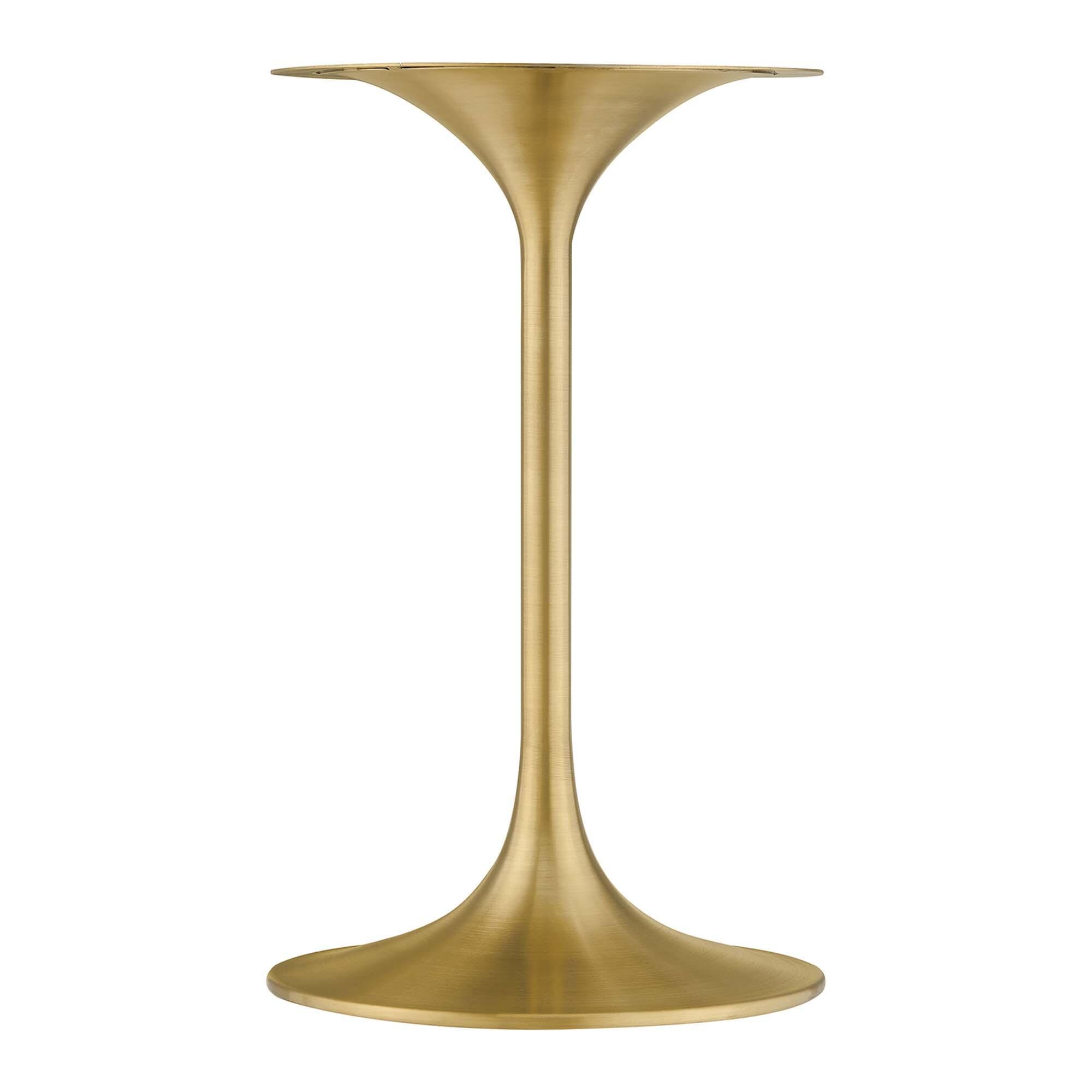 Modway Lippa Round Side Table, Gold/White, large