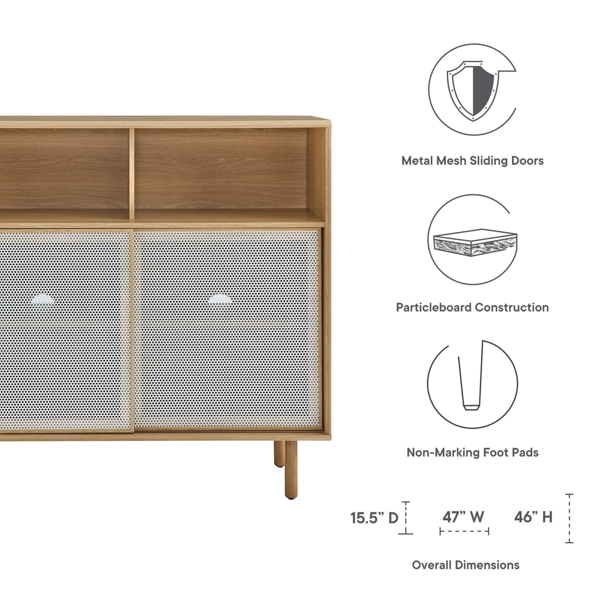 Modway Kurtis 47" Accent Cabinet, Oak, large