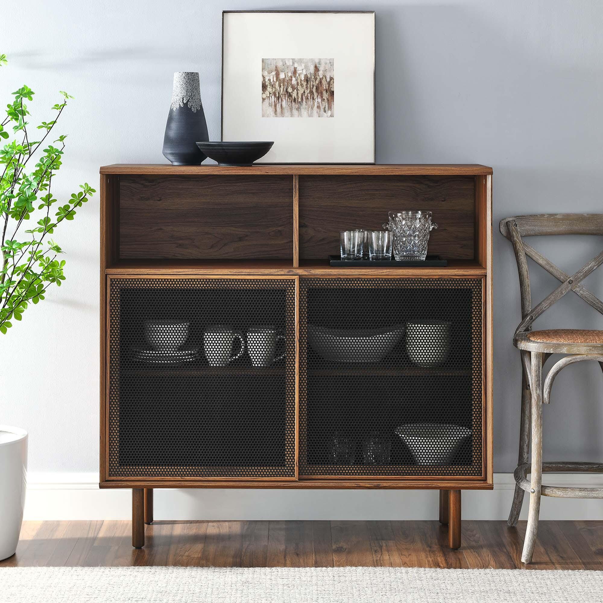 Modway Kurtis 47" Accent Cabinet, Walnut, large