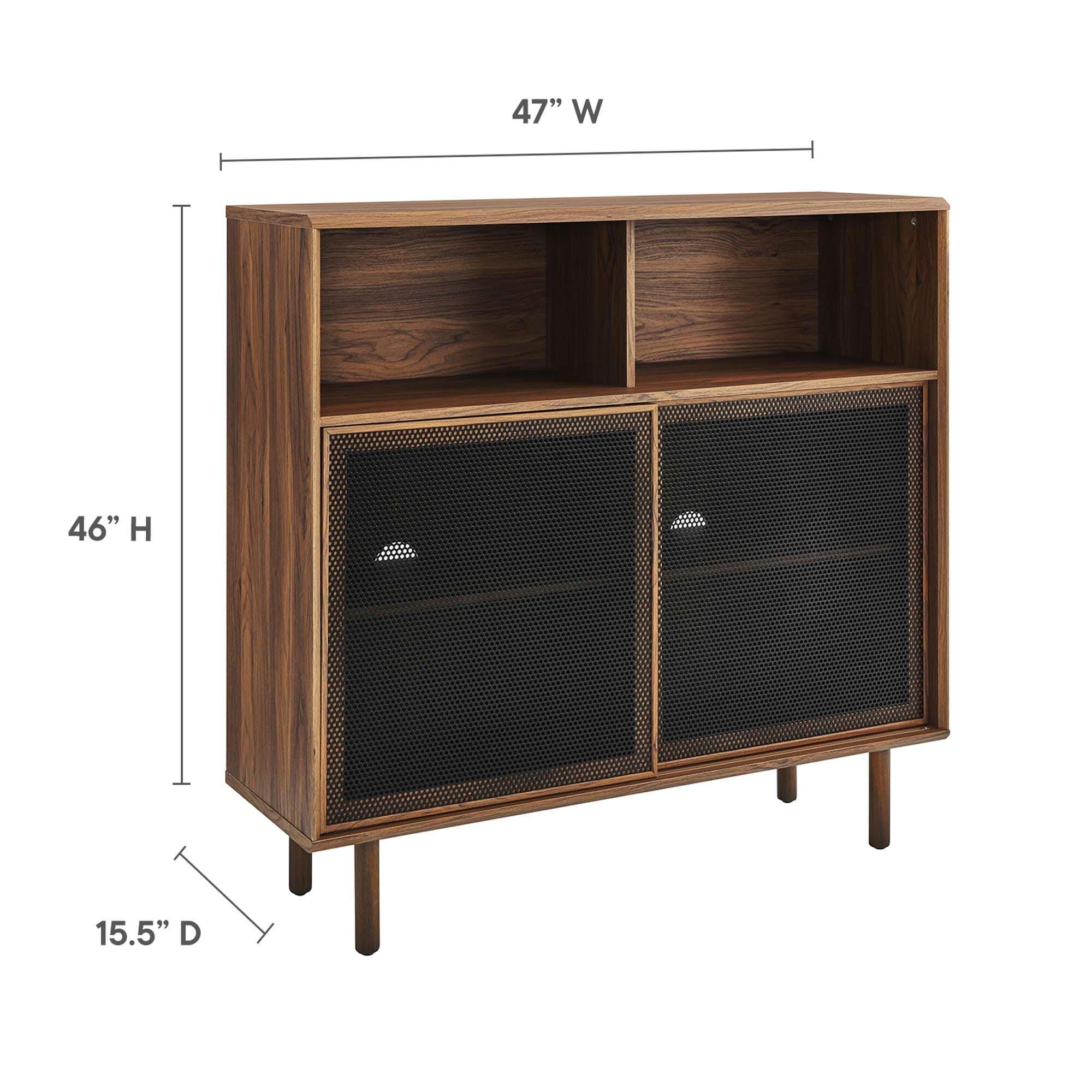 Modway Kurtis 47" Accent Cabinet, Walnut, large