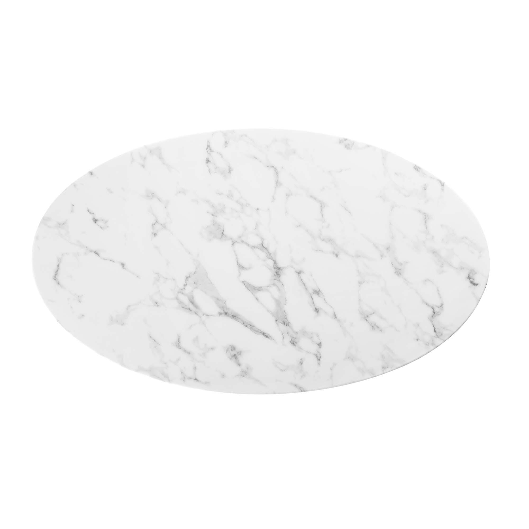 Modway Lippa Oval Coffee Table, White, large