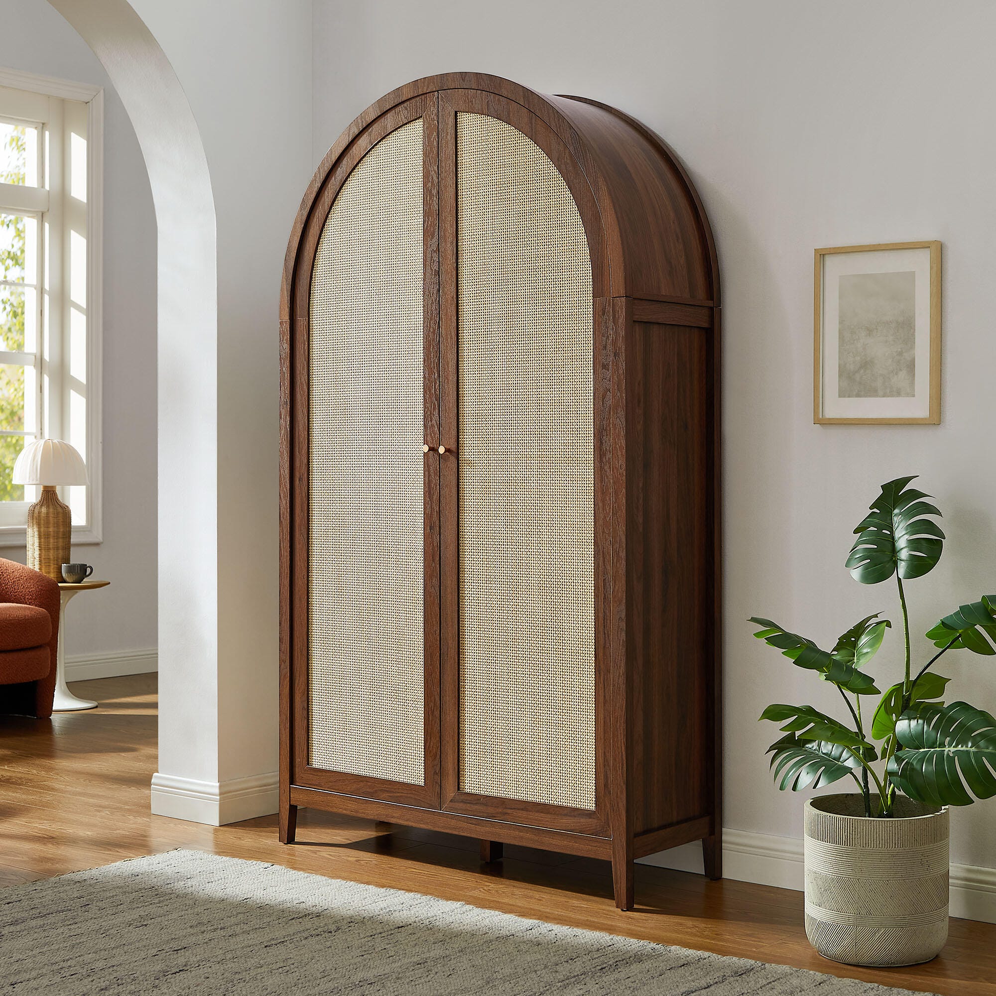 Modway Calista 46" Accent Cabinet, Walnut, rollover