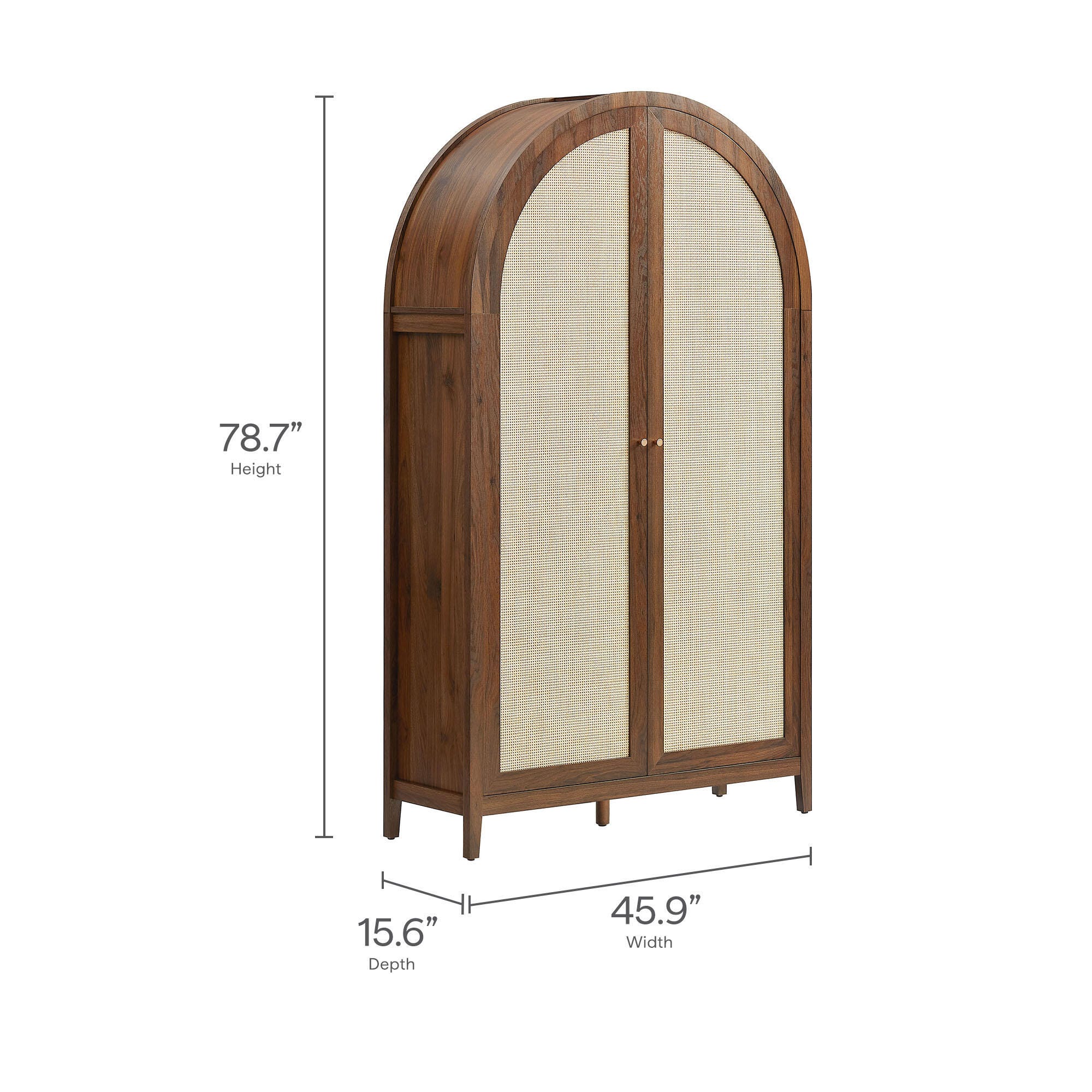 Modway Calista 46" Accent Cabinet, Walnut, large
