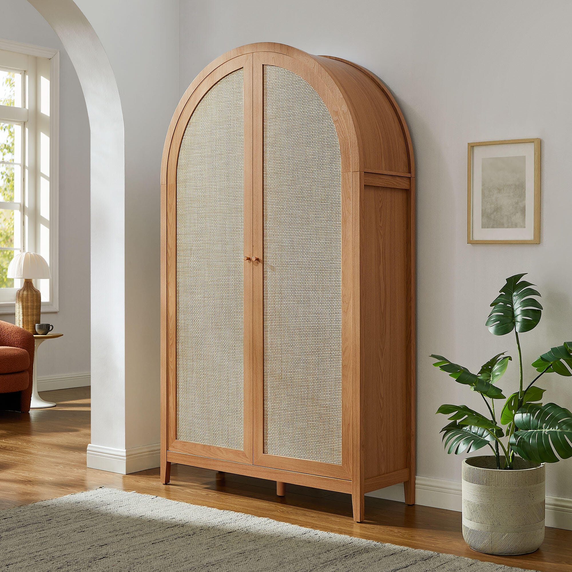 Modway Calista 46" Accent Cabinet, Natural, large