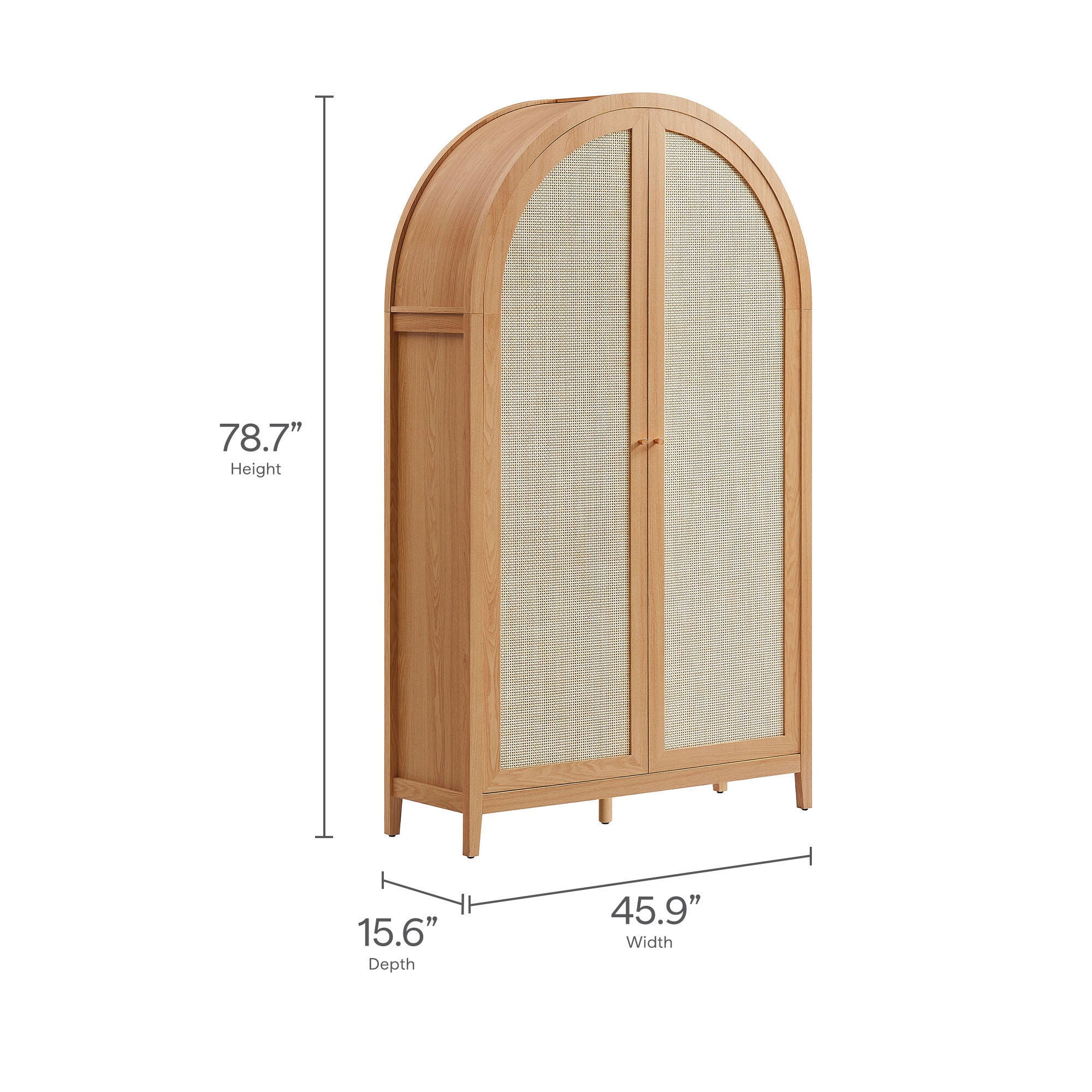 Modway Calista 46" Accent Cabinet, Natural, large