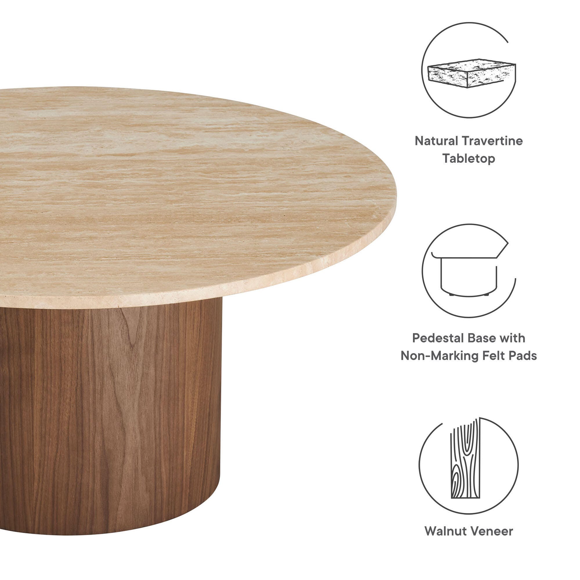 Modway Kioni Round Coffee Table, , large