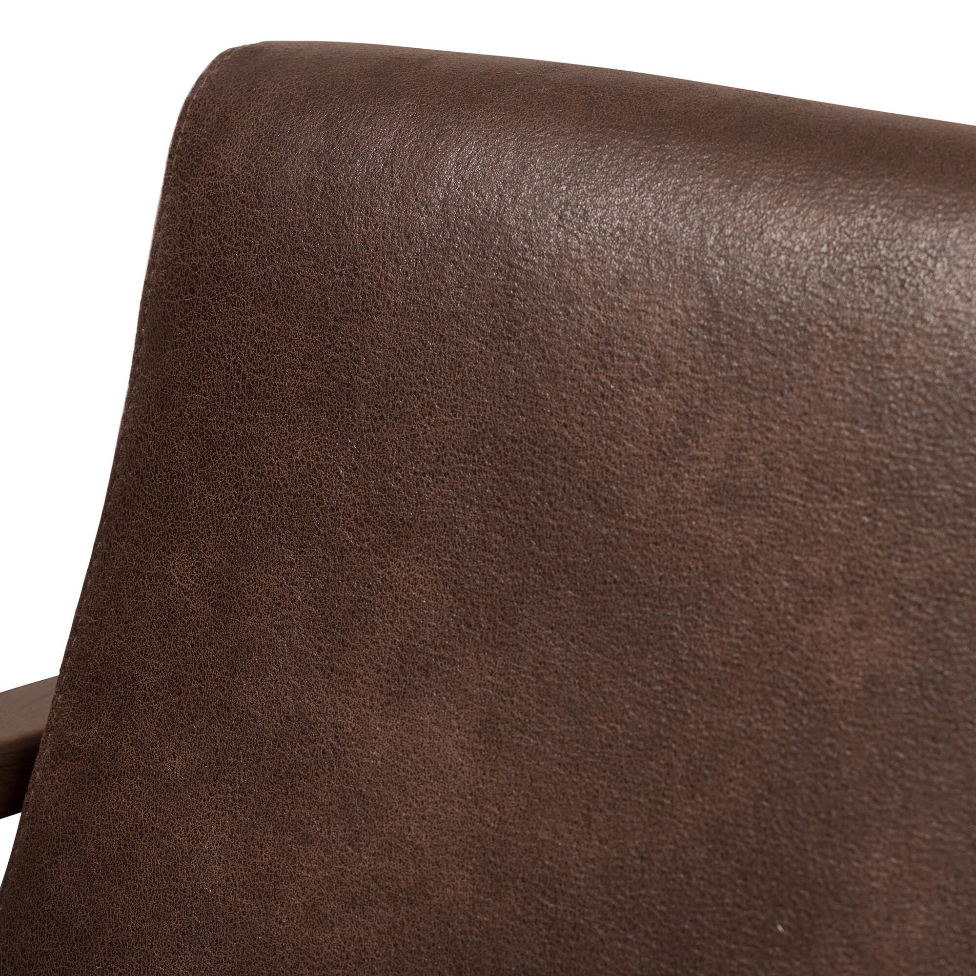 Baxton Studio Bianca Lounge Chair, Dark Brown/Walnut Brown, large