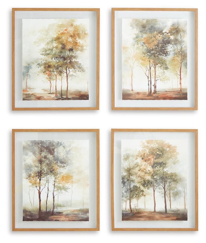 Bryneford Countryside Trees Wall Art (Set of 4)
