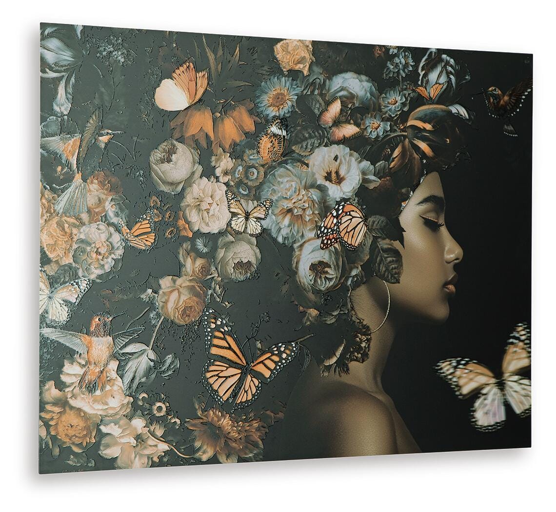Valfer 3D Print on Glass Wall Art | Ashley