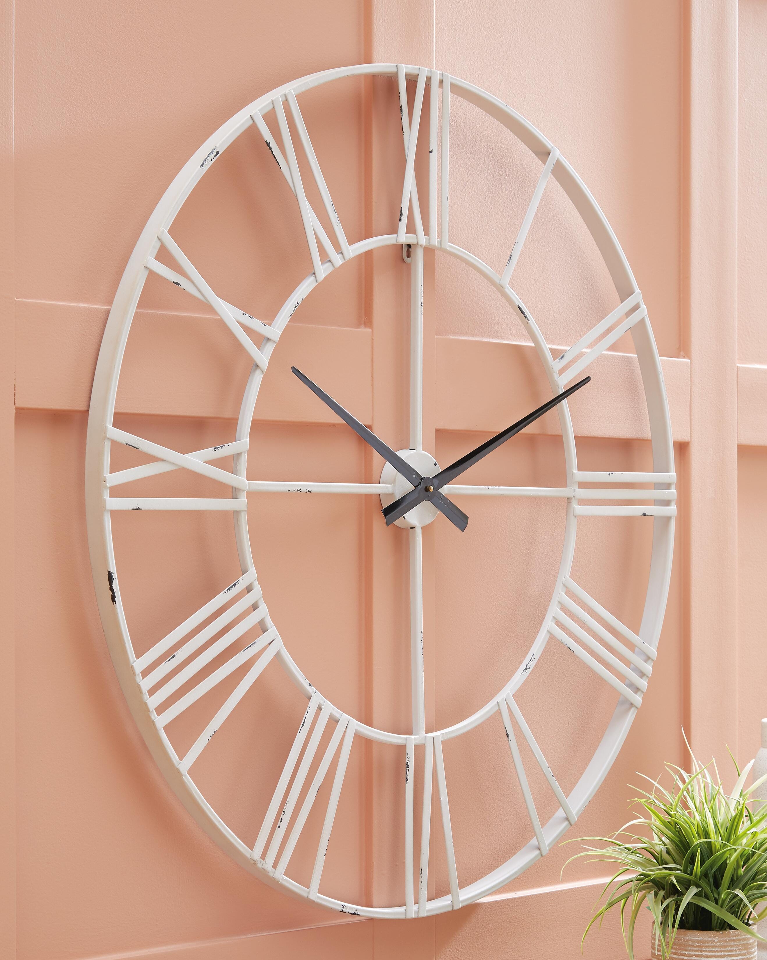 Paquita Wall Clock, Antique White, rollover