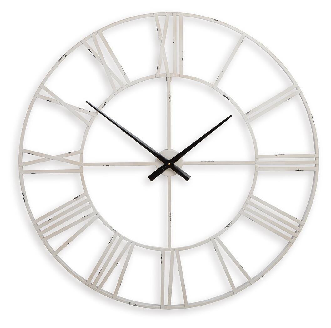 Paquita Wall Clock, Antique White, large