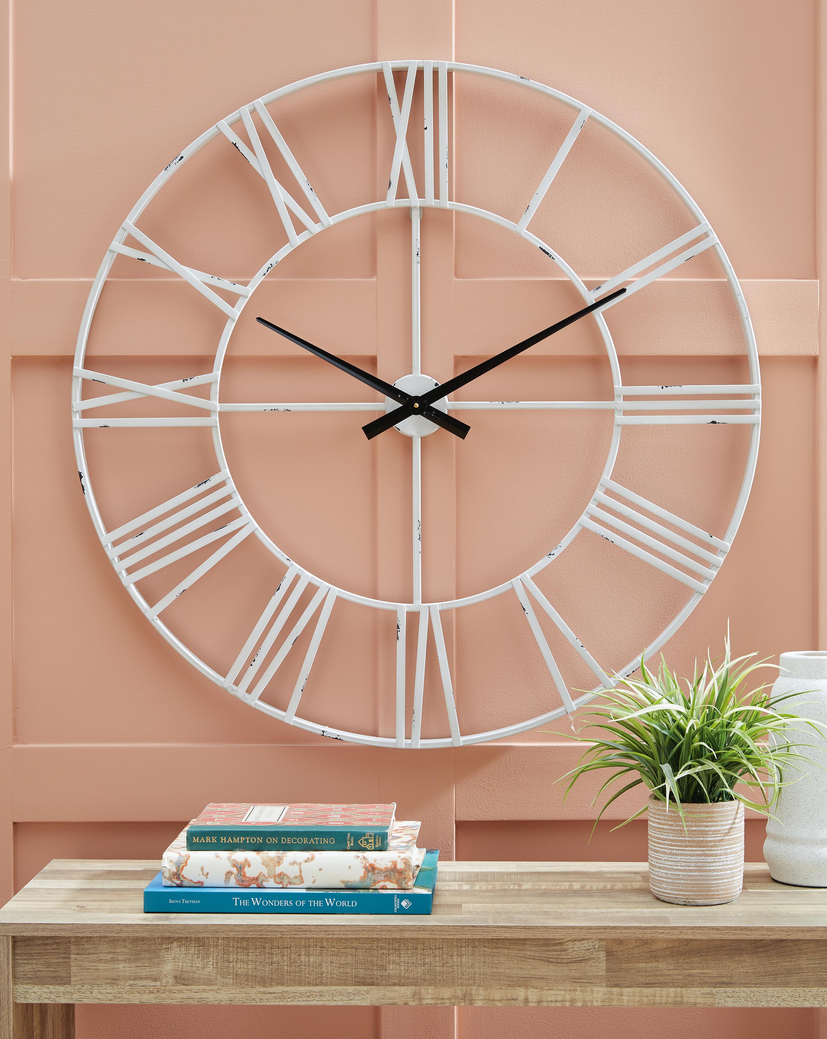Paquita Wall Clock, Antique White, large