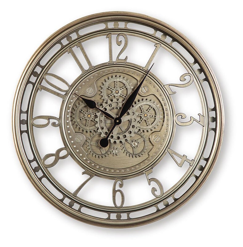 Gilover Wall Clock, Champagne Finish