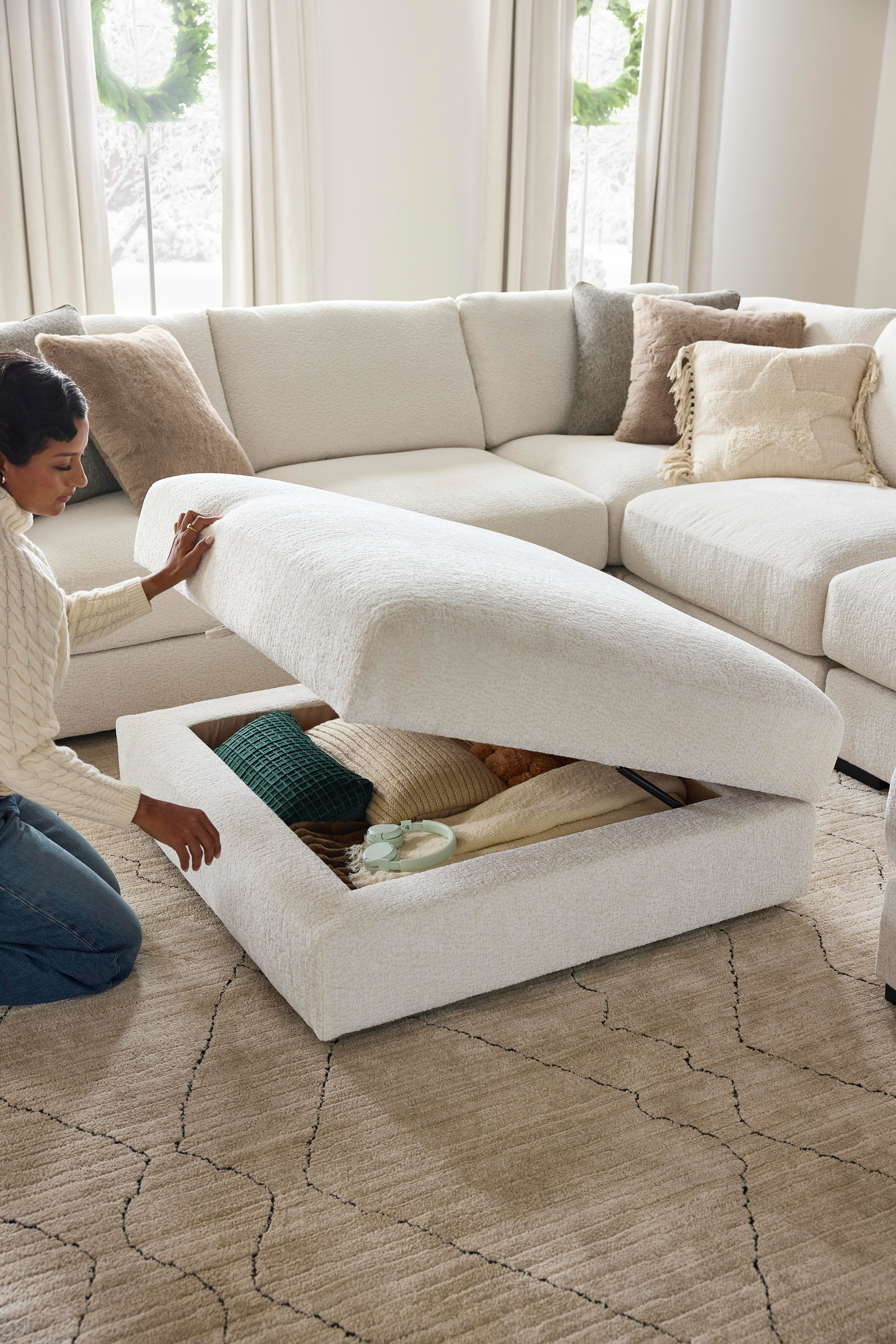 Elissa Court Next-Gen Nuvella™ Performance Fabric Ottoman with