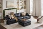 Emilia 3-Piece Sectional Sofa, Black, large