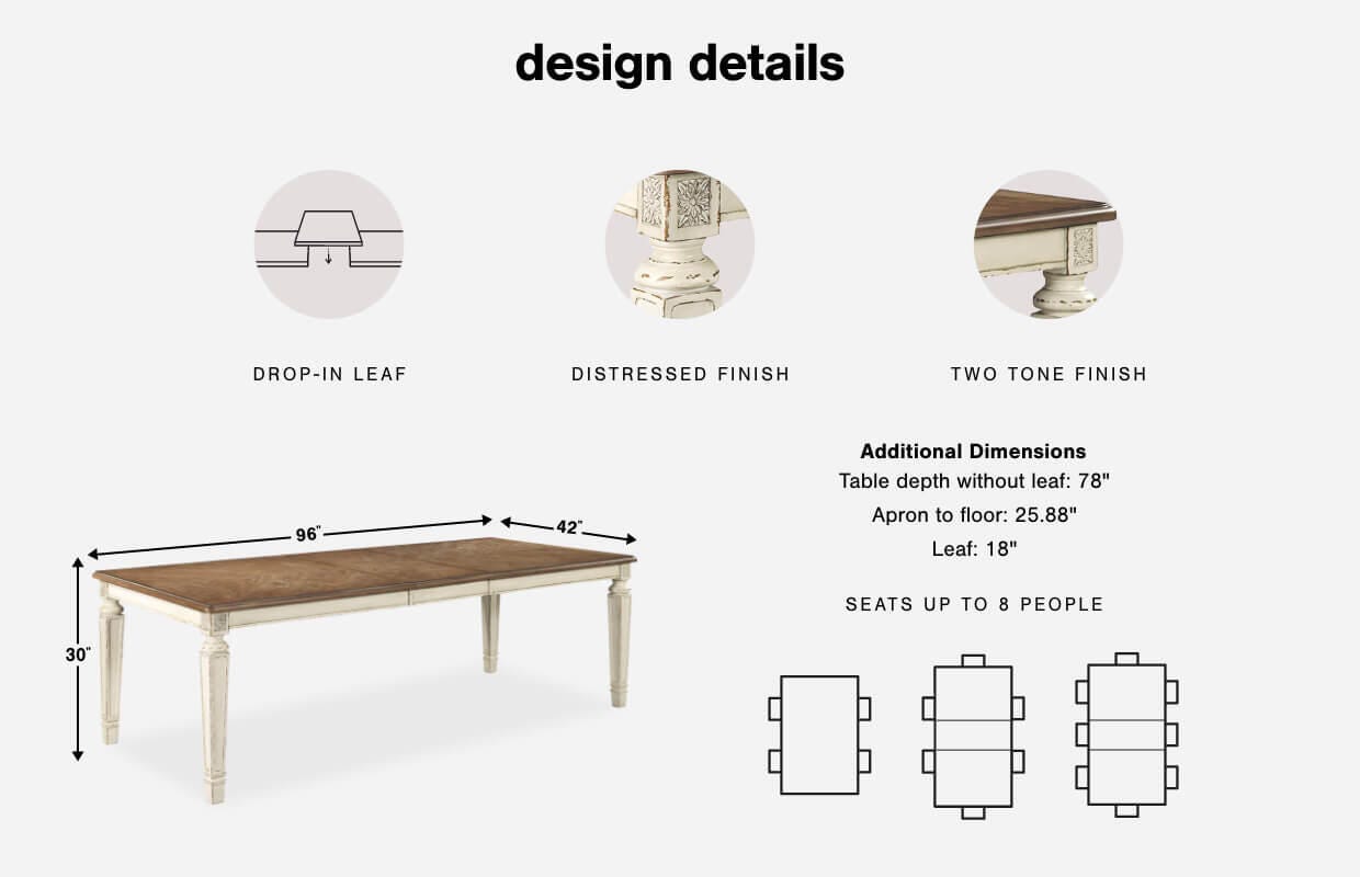 Realyn Dining Extension Table - image 7