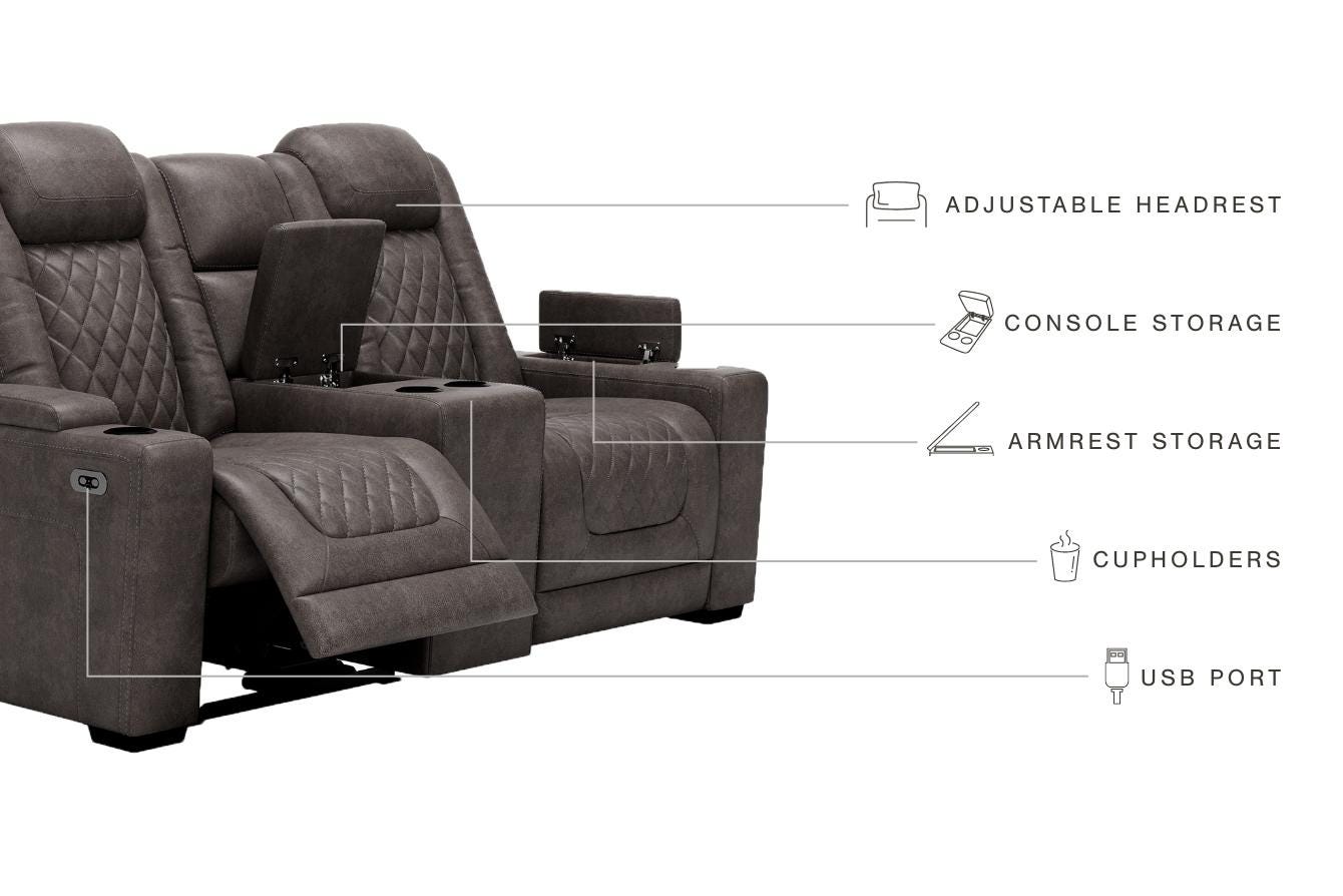 HyllMont Power Reclining Loveseat with Console - image 8