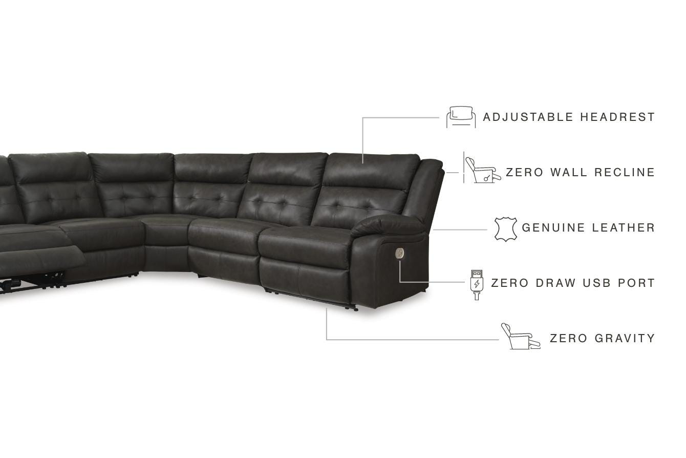 Mackie Pike 5-Piece Power Reclining Sectional, , large