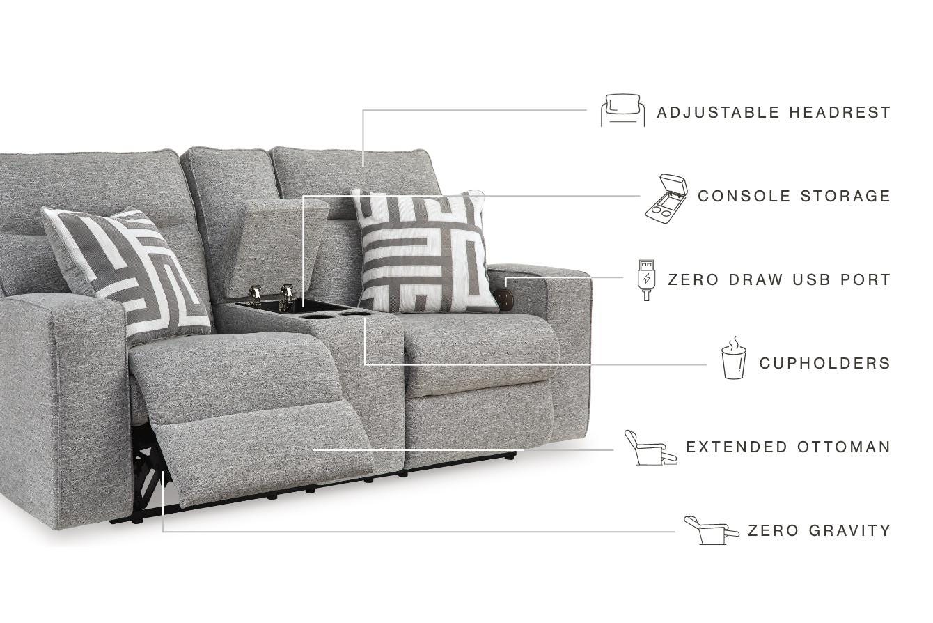 Biscoe Power Reclining Loveseat with Console - image 7