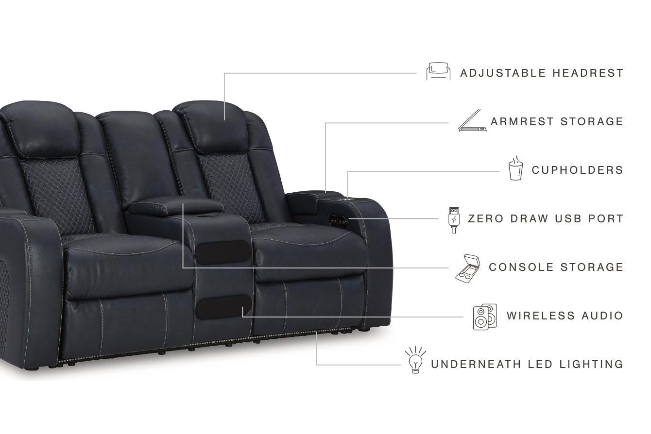 Fyne-Dyme Power Reclining Loveseat with Console - image 6