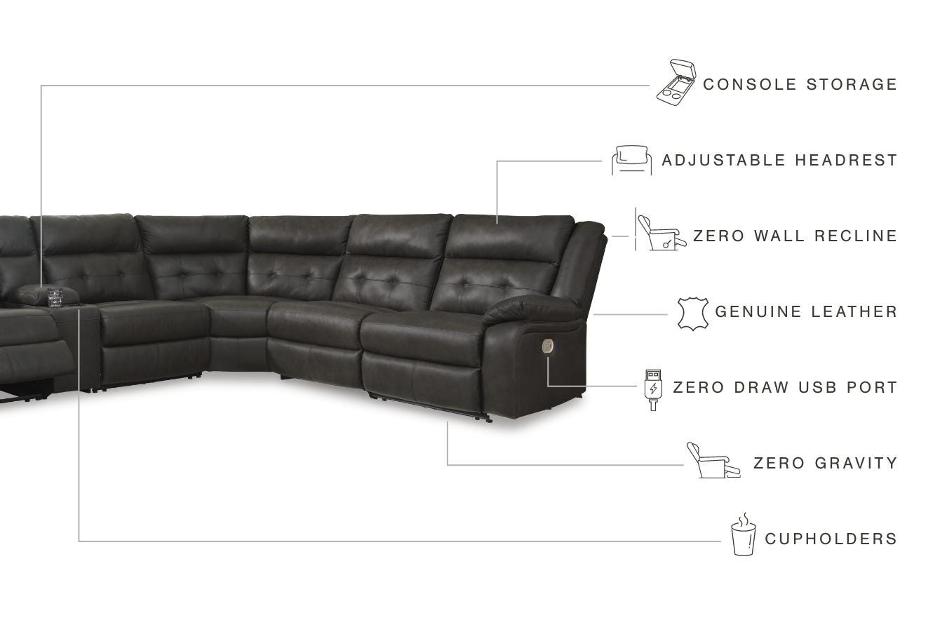 Mackie Pike 6-Piece Power Reclining Sectional, , large