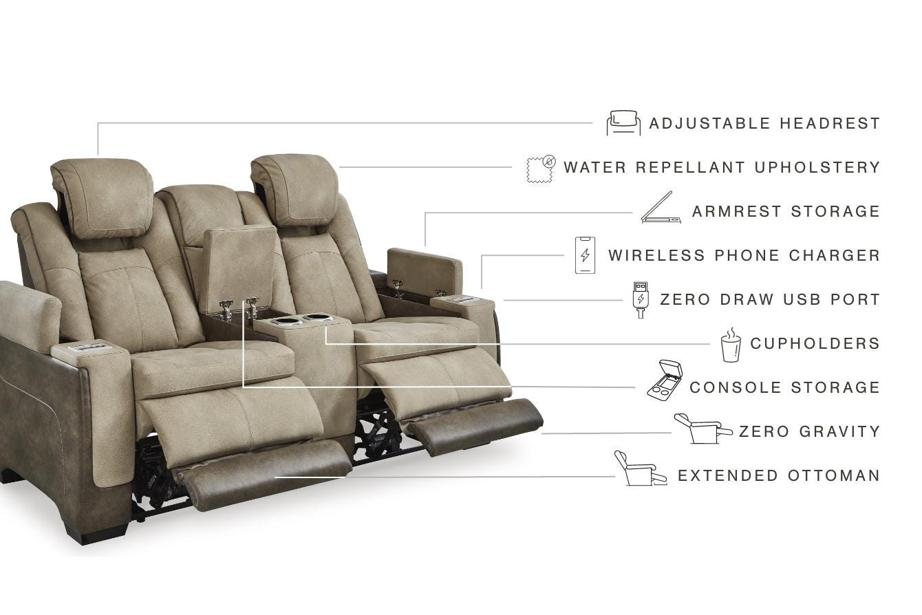 Next-Gen DuraPella Power Reclining Loveseat with Console - image 7