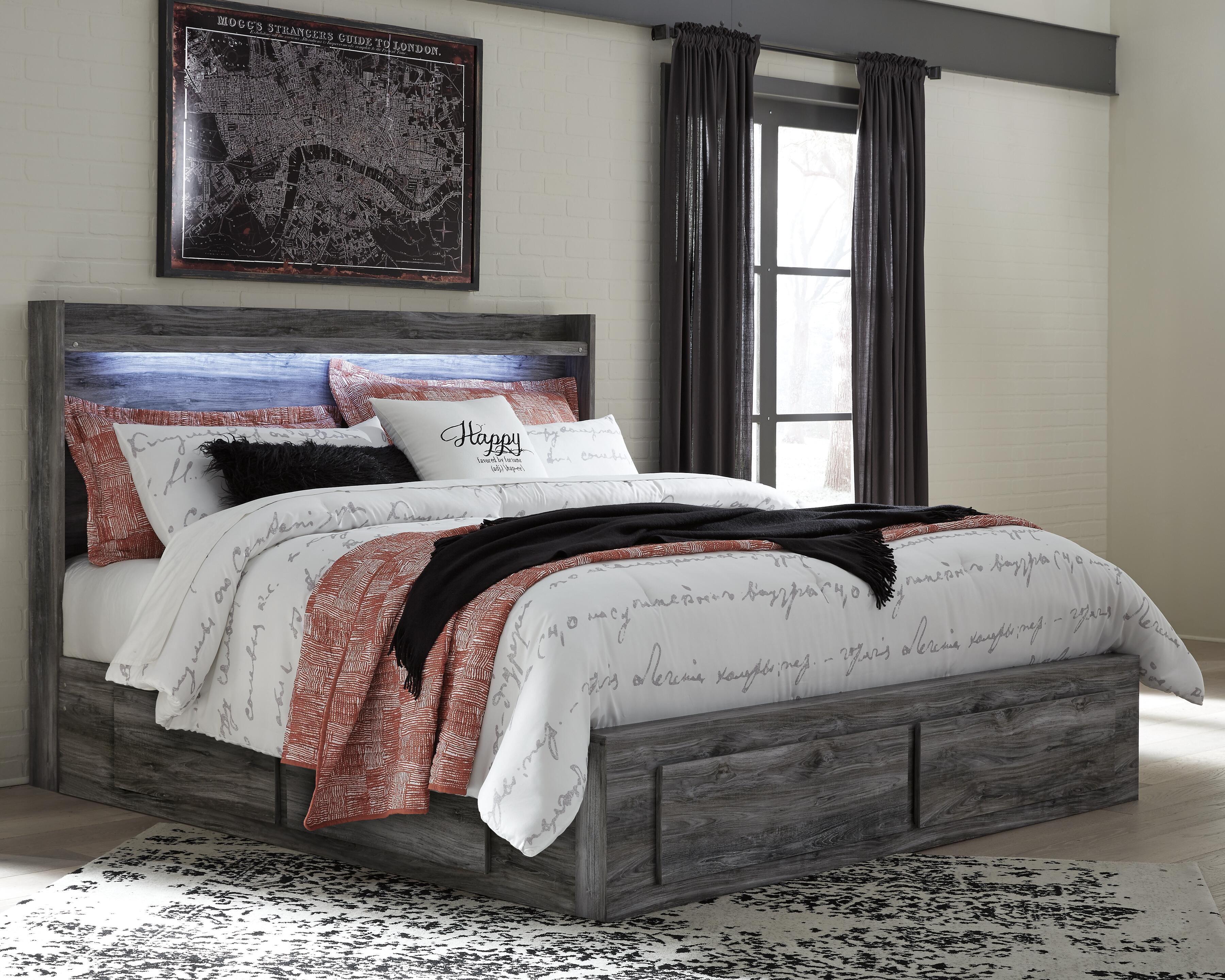Baystorm King Panel Bed with 6 Storage Drawers - image 1