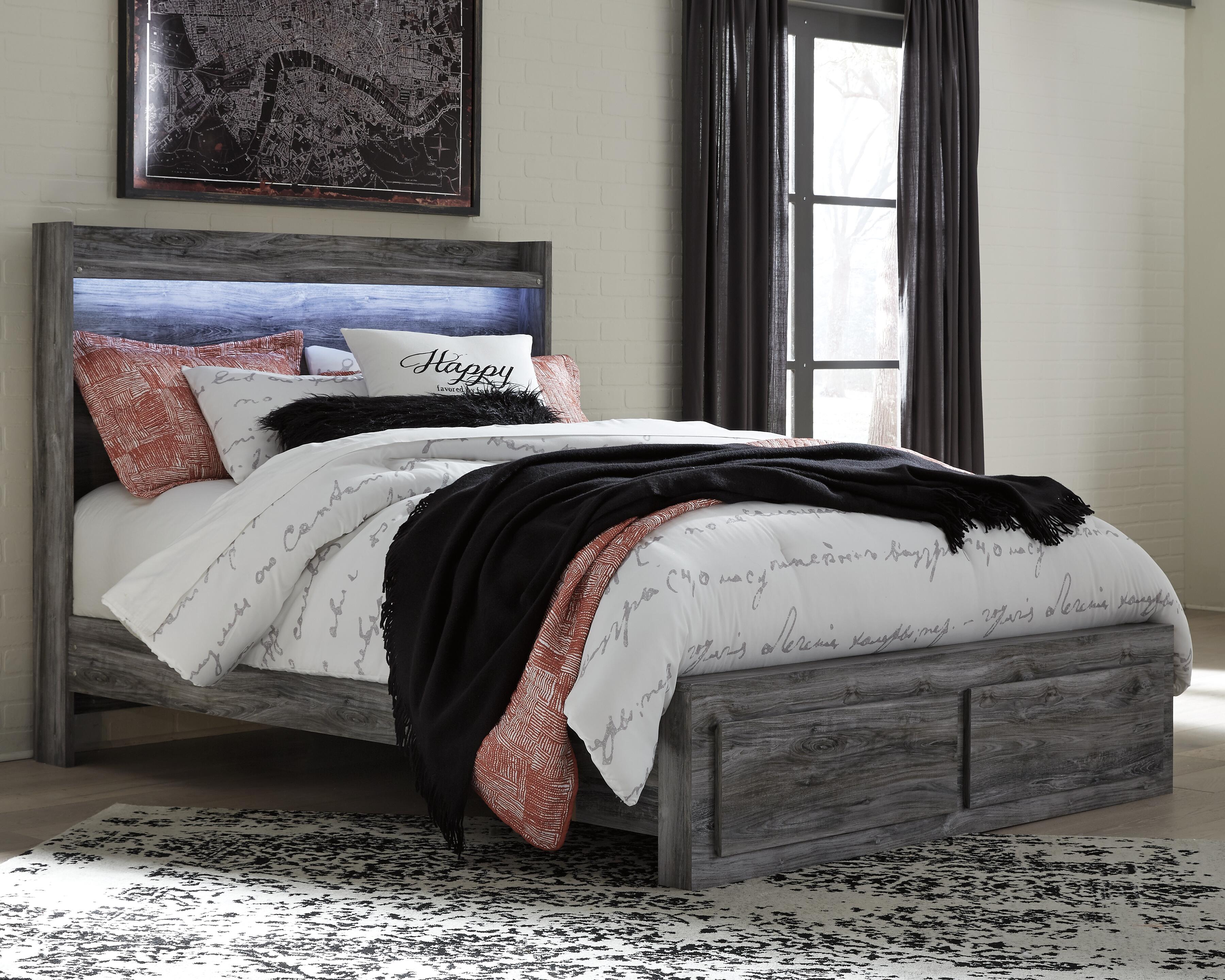 Baystorm Queen Panel Bed with 2 Storage Drawers - image 1