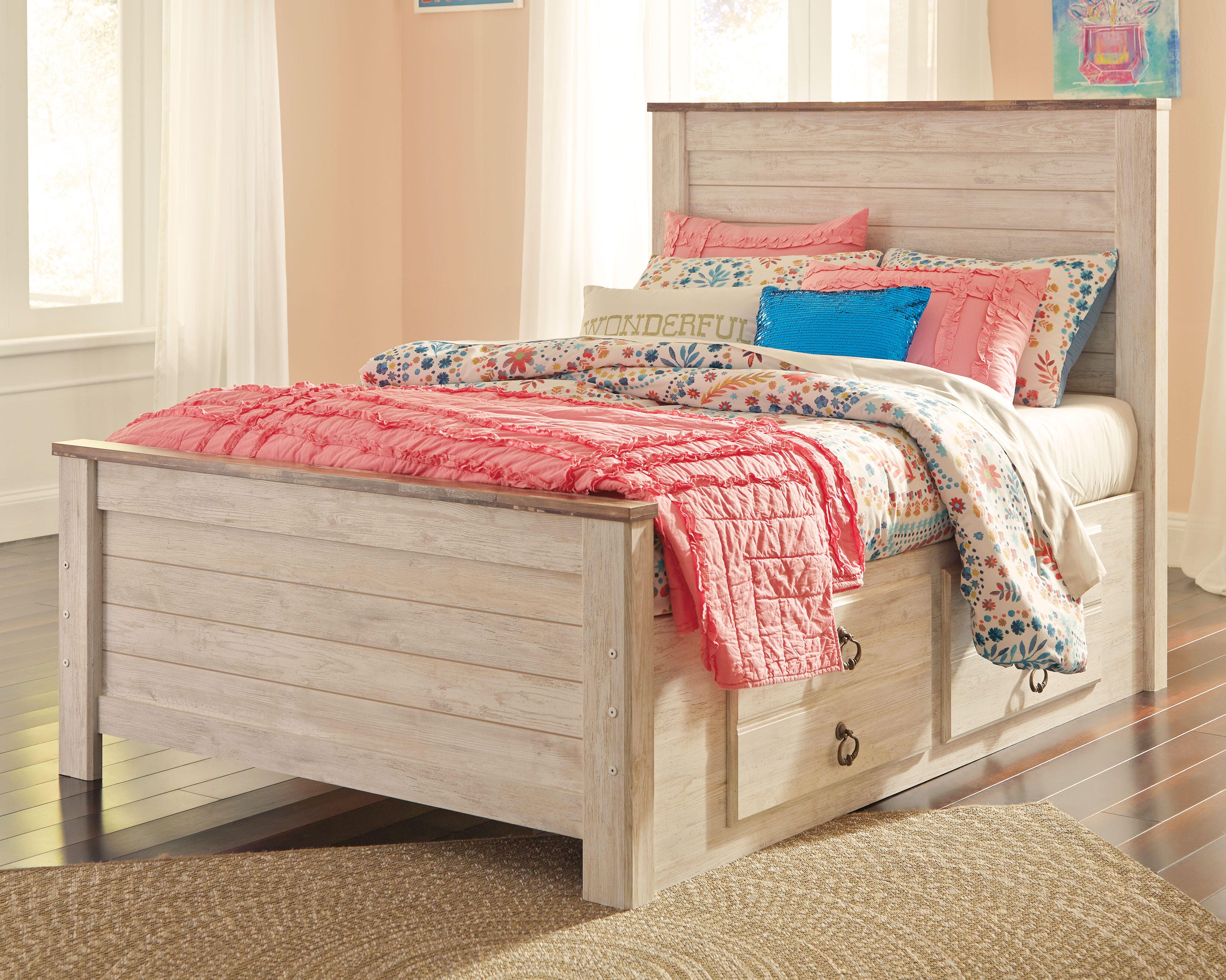 Willowton Full Panel Bed with 2 Storage Drawers - image 3