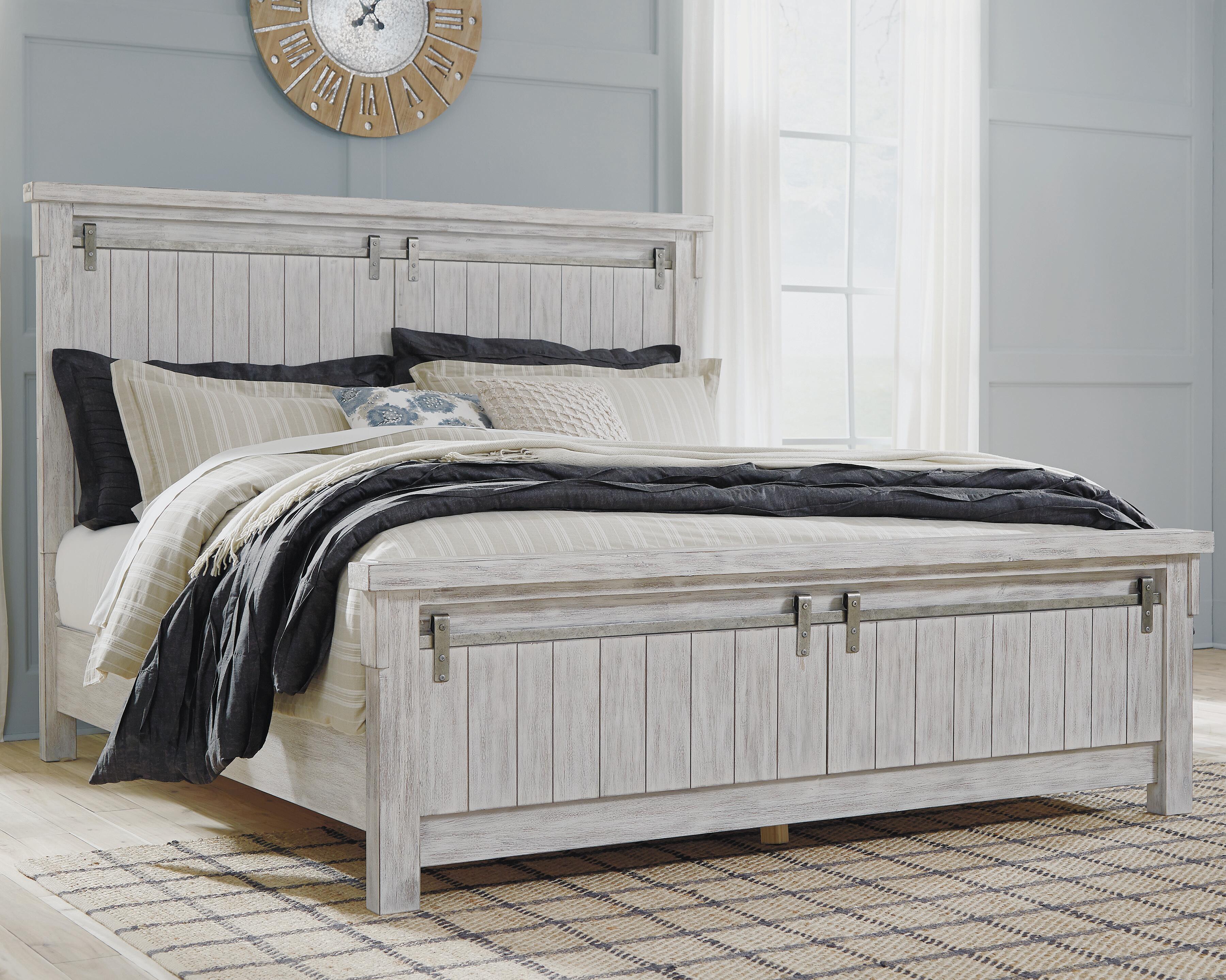 Brashland King Panel Bed, White, large