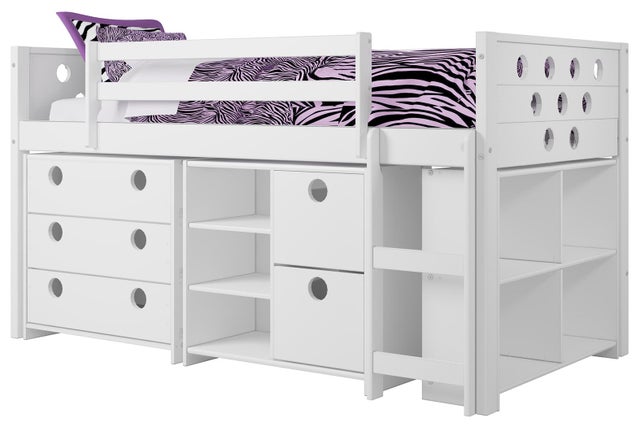 Donco Circles Twin Low Loft Bed Set