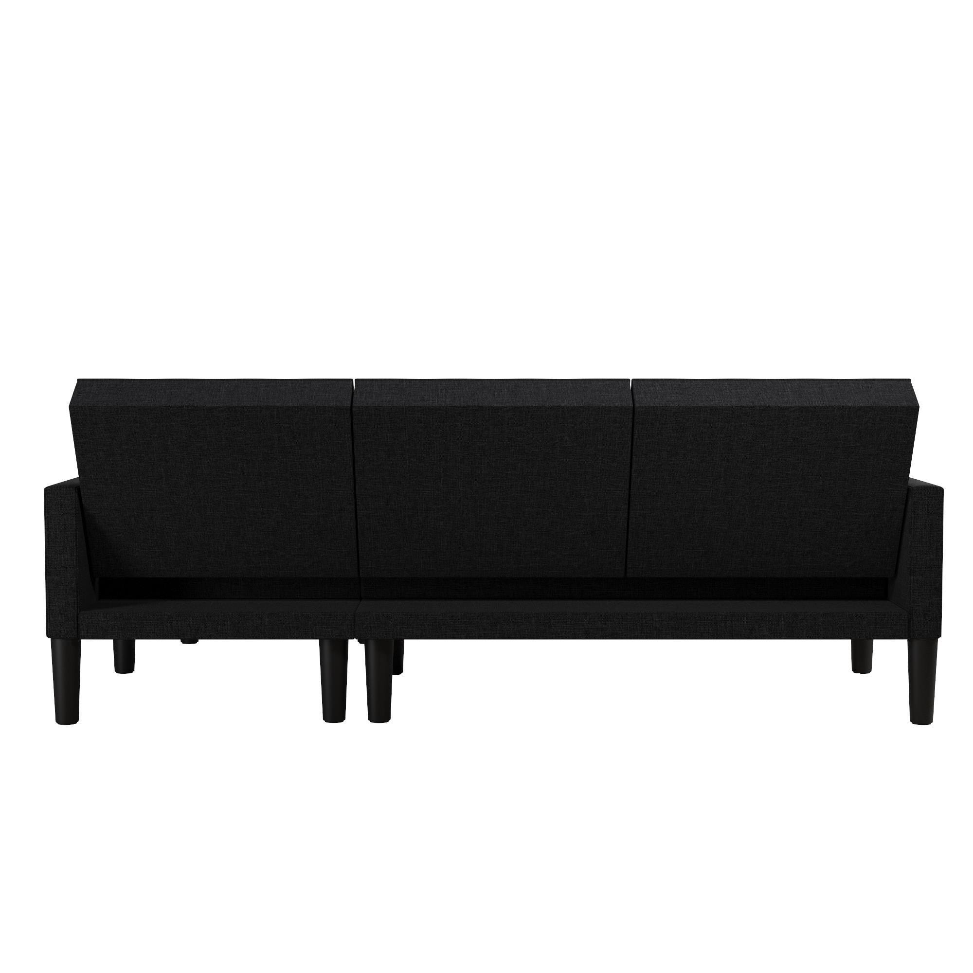 Atwater Living Henri Small Space Sectional Futon, Gray, large