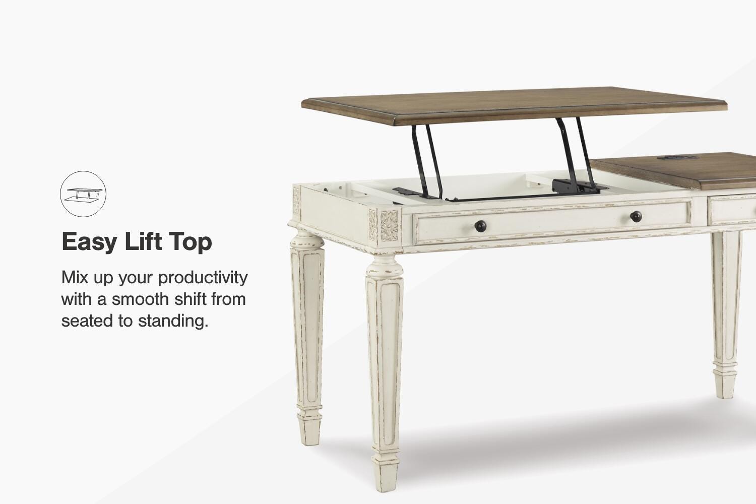 Realyn Home Office Lift Top Desk, , large