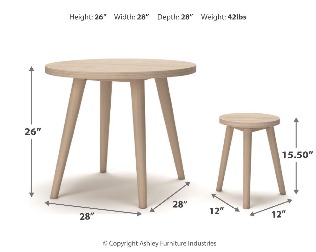 Blariden Table and Chairs (Set of 5), , large