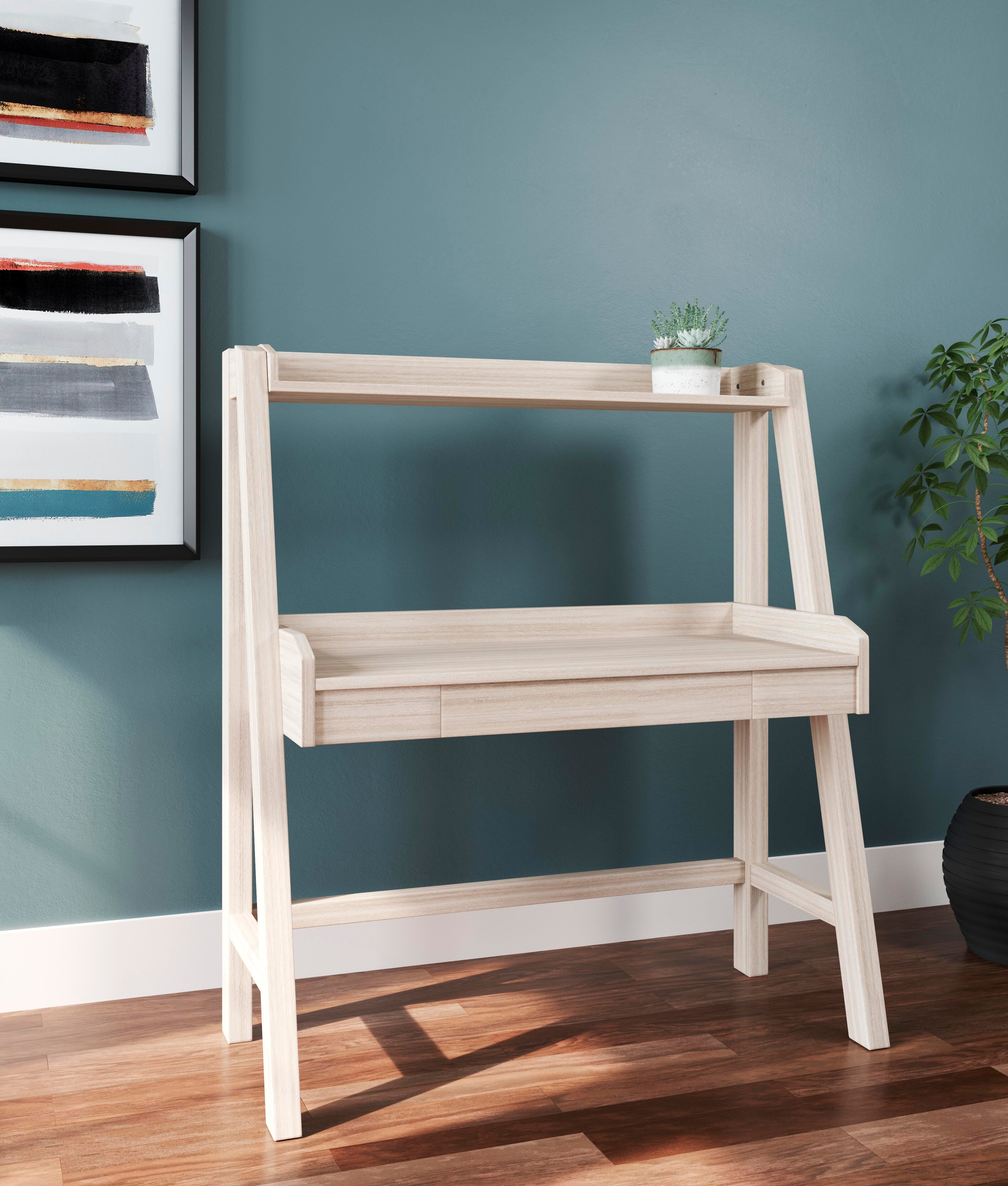 Blariden Desk with Hutch, Natural, large