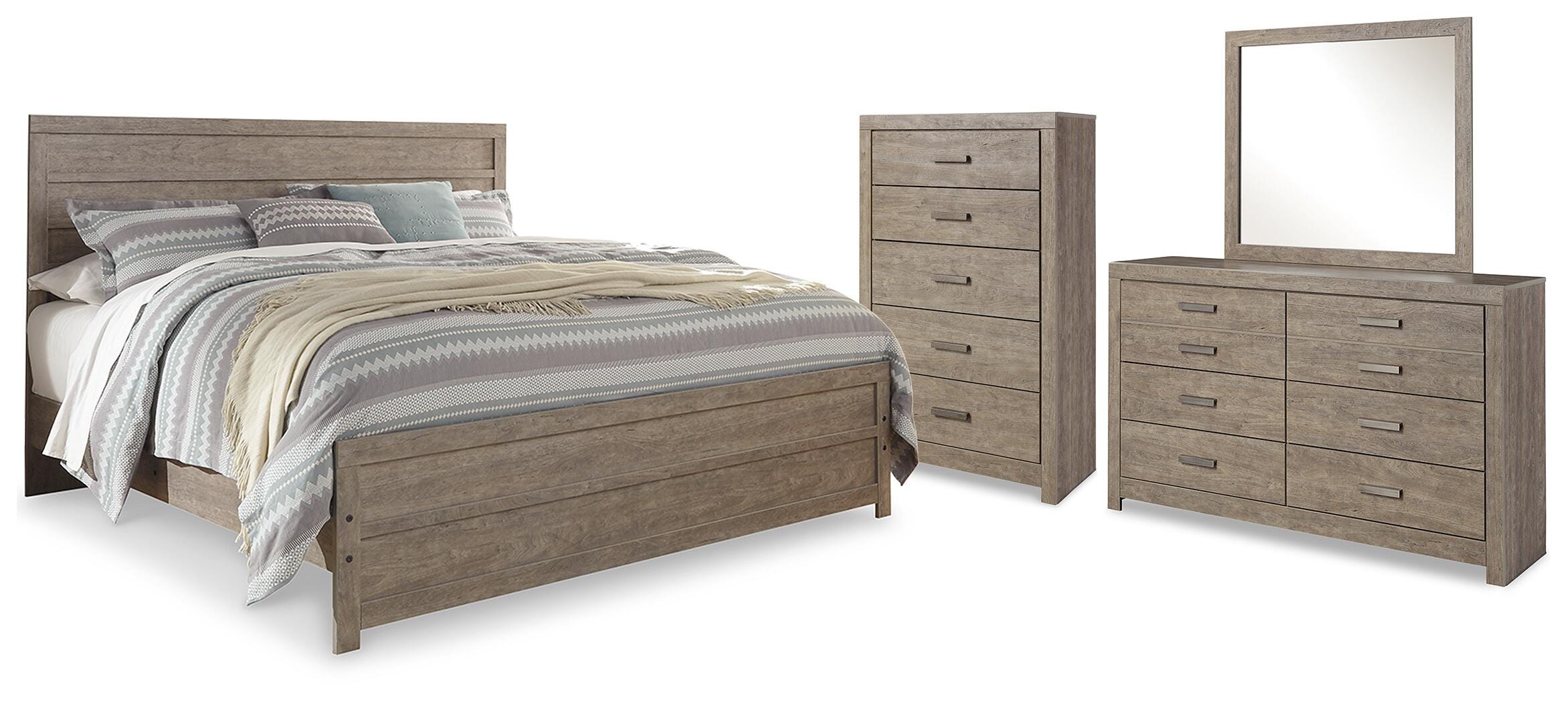 Culverbach King Panel Bed, Dresser, Mirror and Chest - image 1