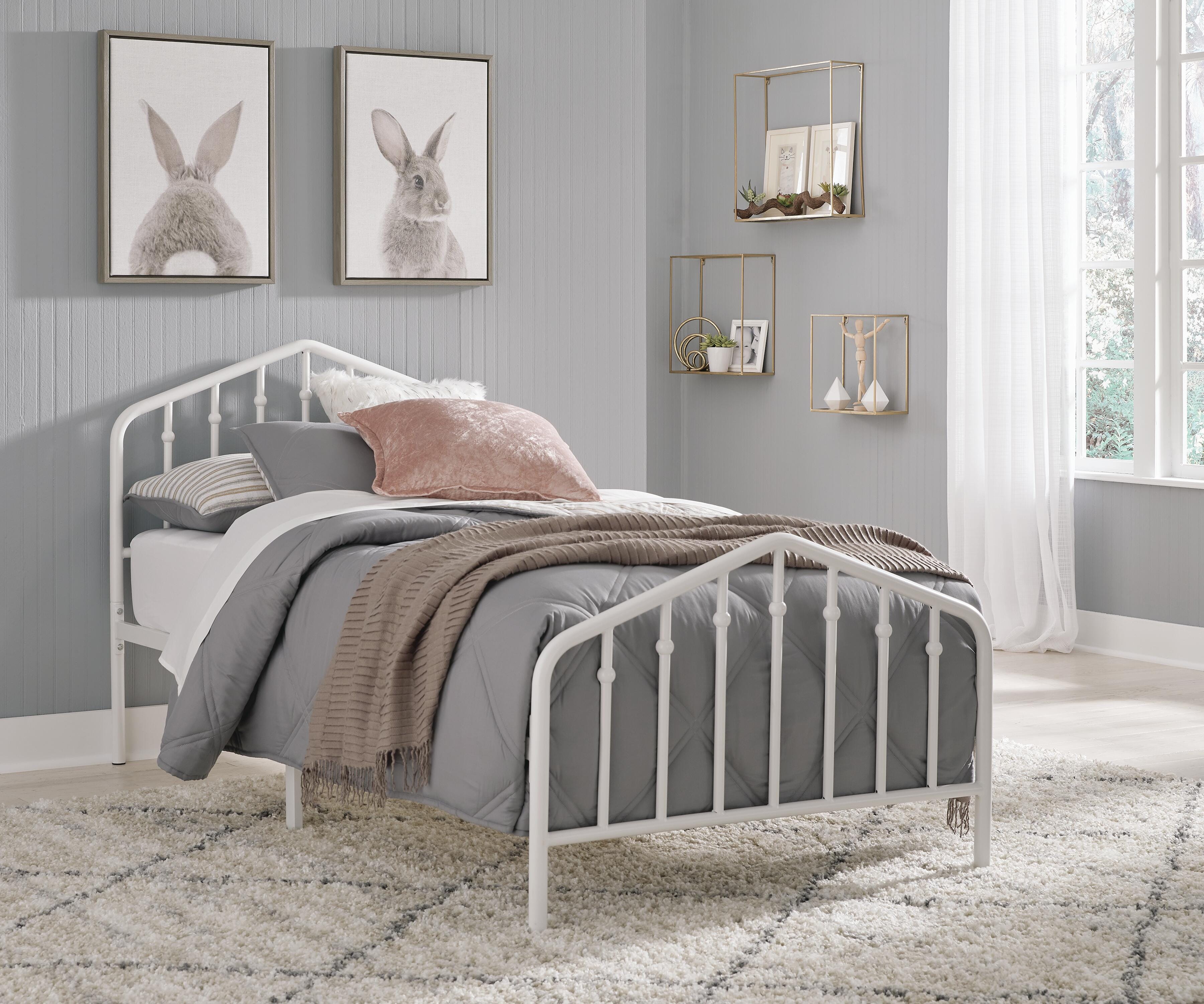Trentlore Twin Metal Bed, , large