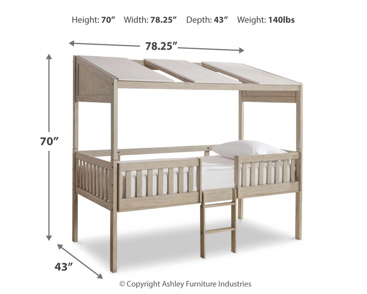 Wrenalyn Twin Loft Bed, , large