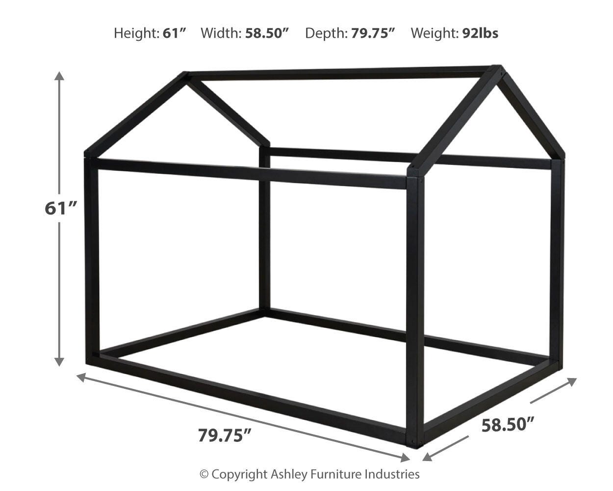 Flannibrook Full House Bed Frame, , large