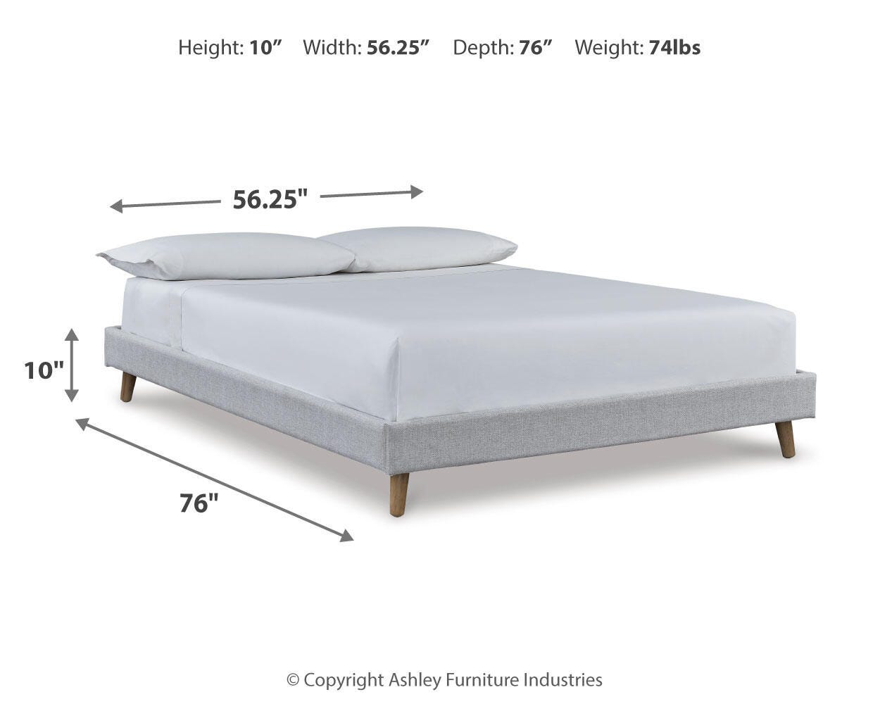 Tannally Full Upholstered Platform Bed, , large
