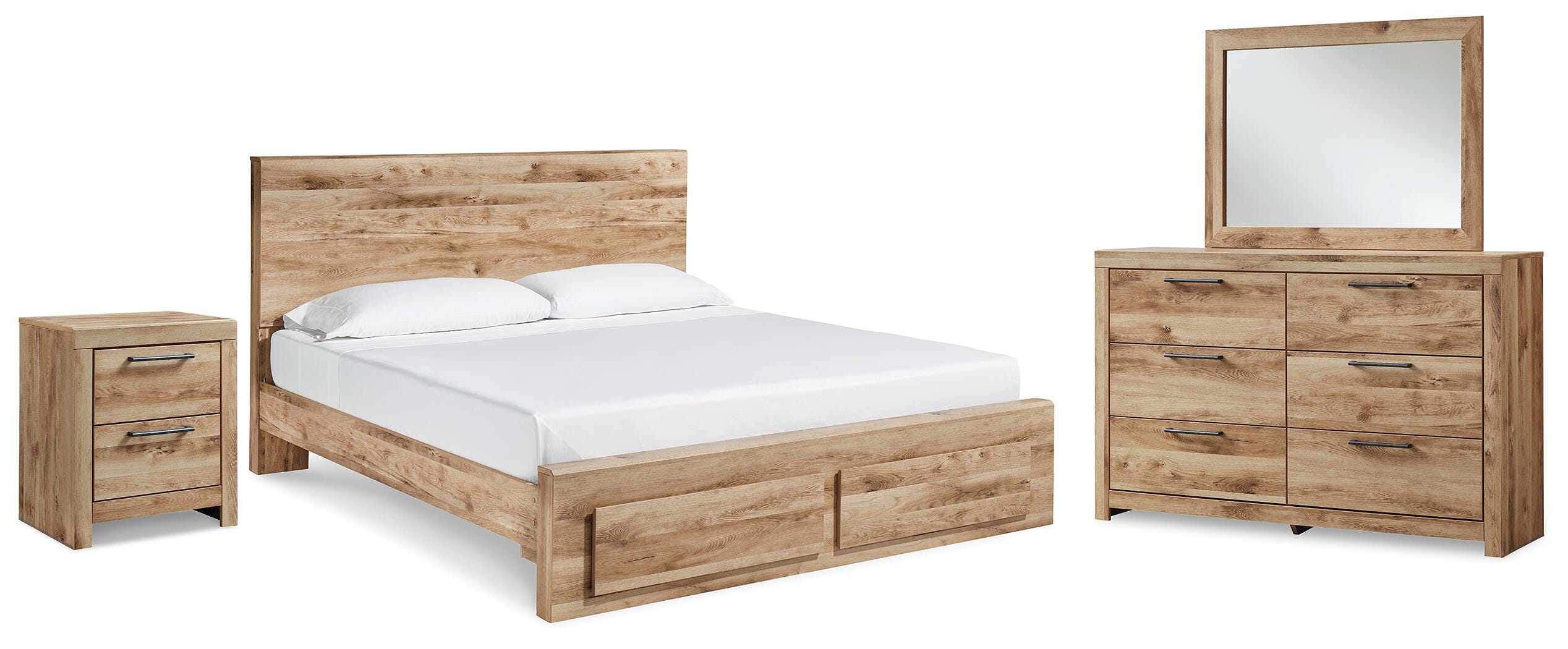Cama Hyanna Queen con paneles de almacenamiento, tocador, espejo y mesita de noche - image 1