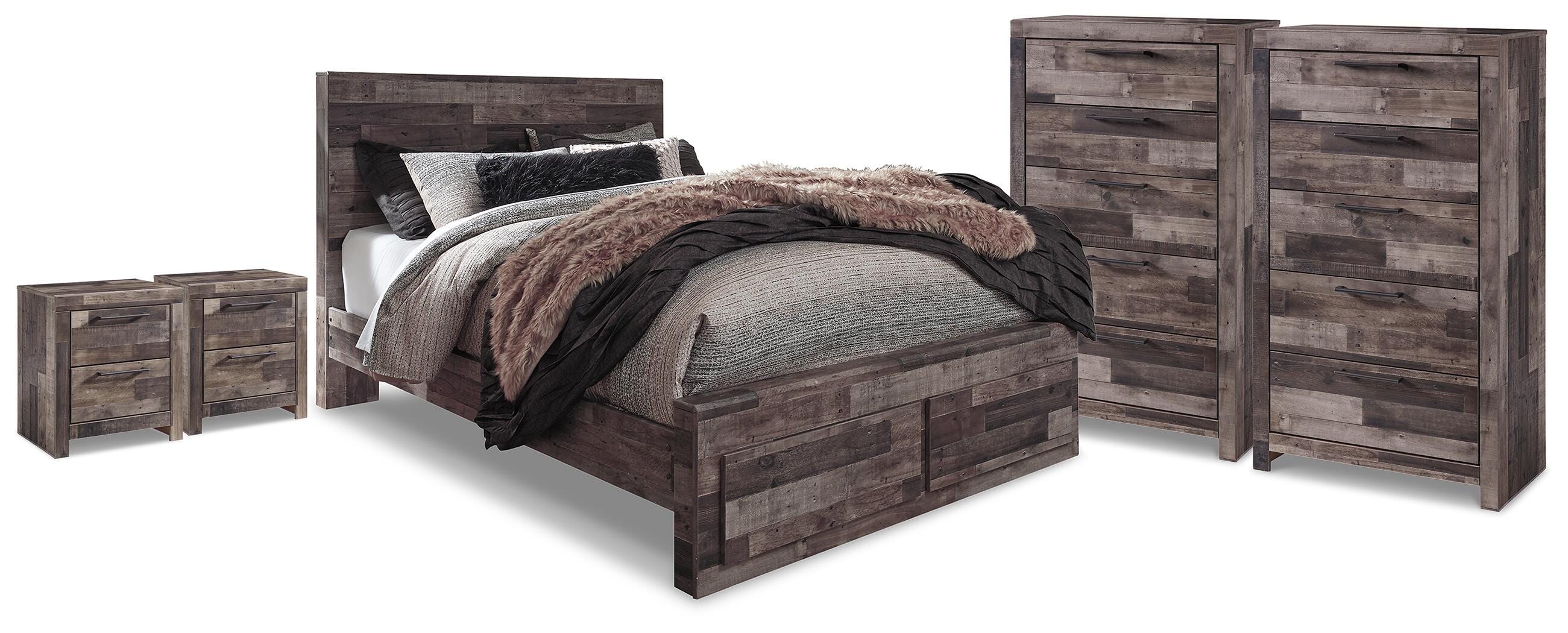 Derekson Queen Storage Bed, 2 Chests and 2 Nightstands - image 1