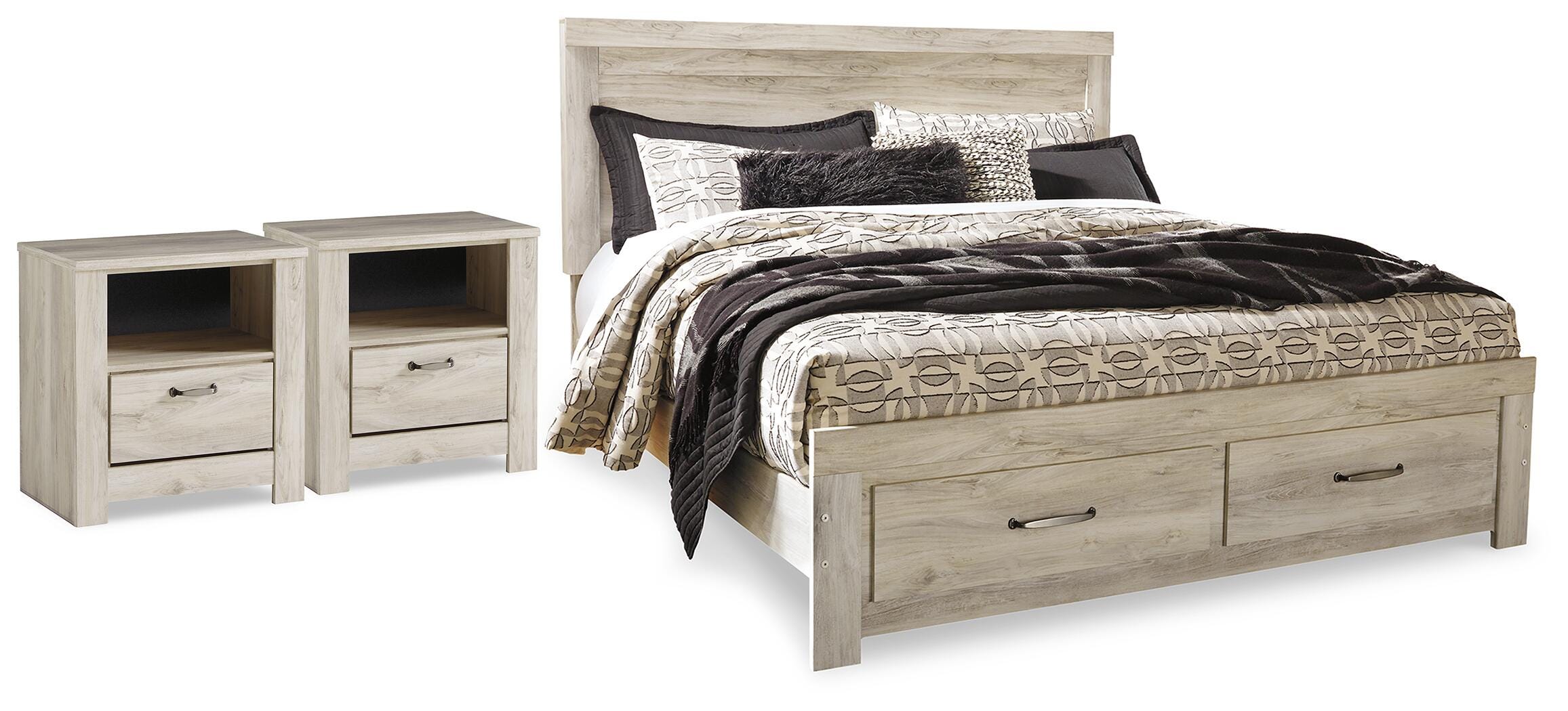 Bellaby King Storage Bed and 2 Nightstands - image 1