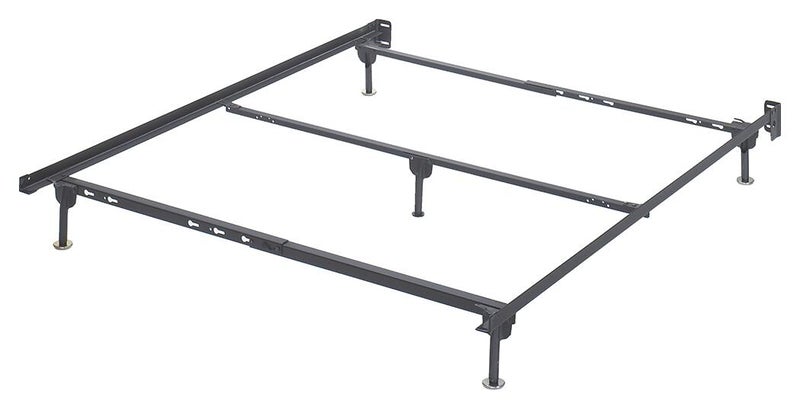 Frames and Rails Queen Bolt on Metal Bed Frame, Metallic