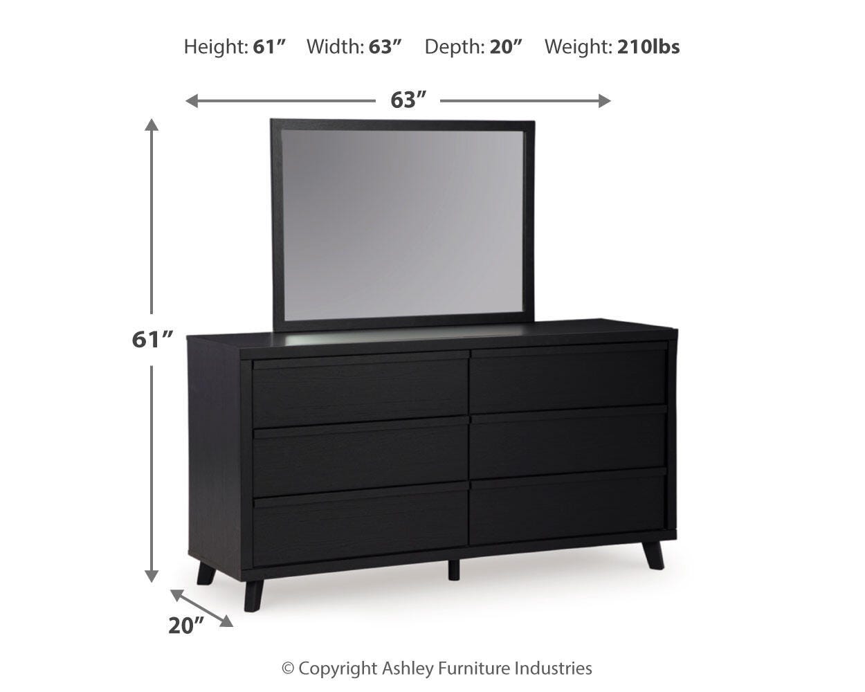 Danziar Dresser and Mirror - image 4