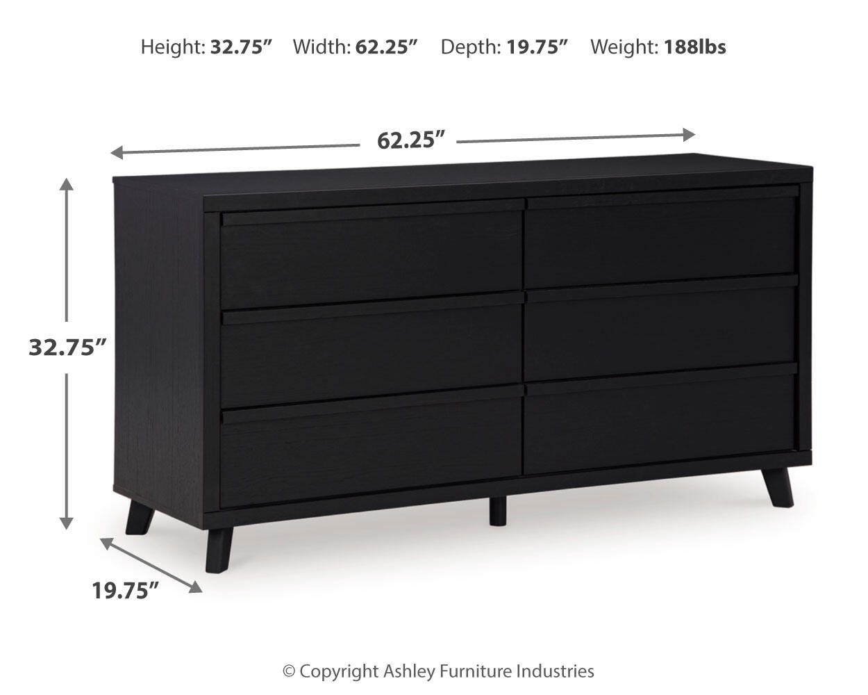 assembled black dresser Ashley Maribel Black Dresser