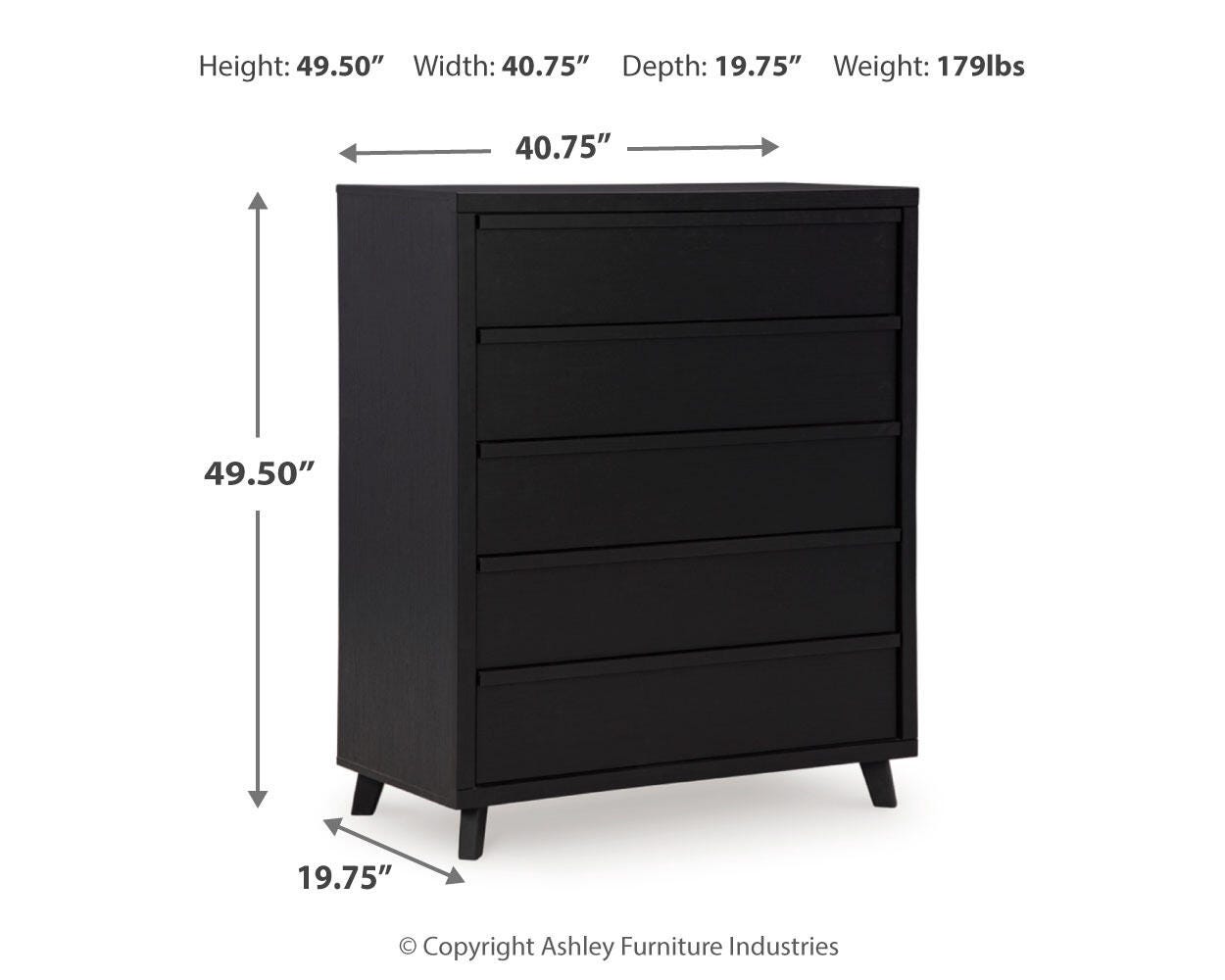Danziar 5 Drawer Wide Chest | Ashley