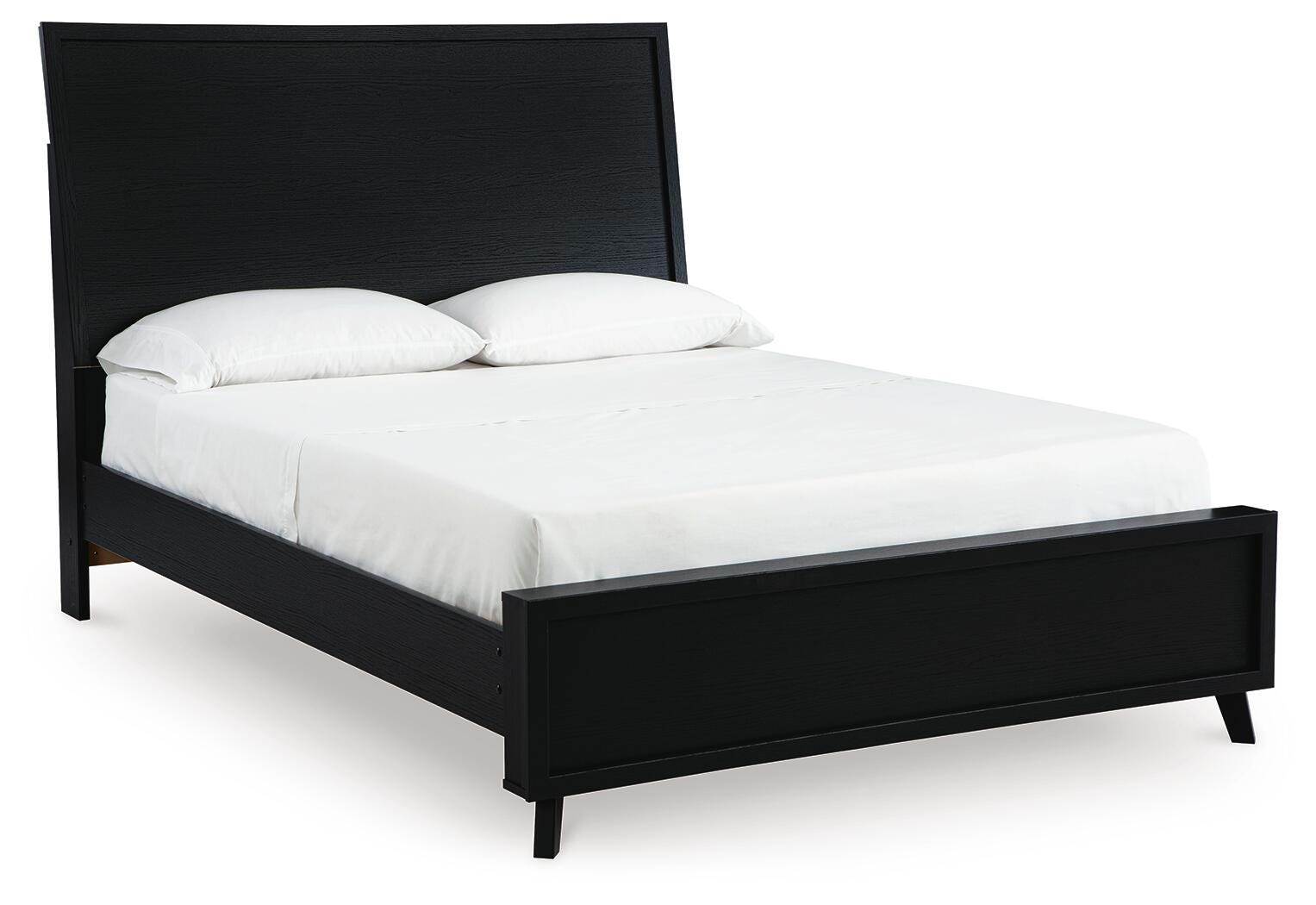 Danziar Full Panel Bed, Black, large